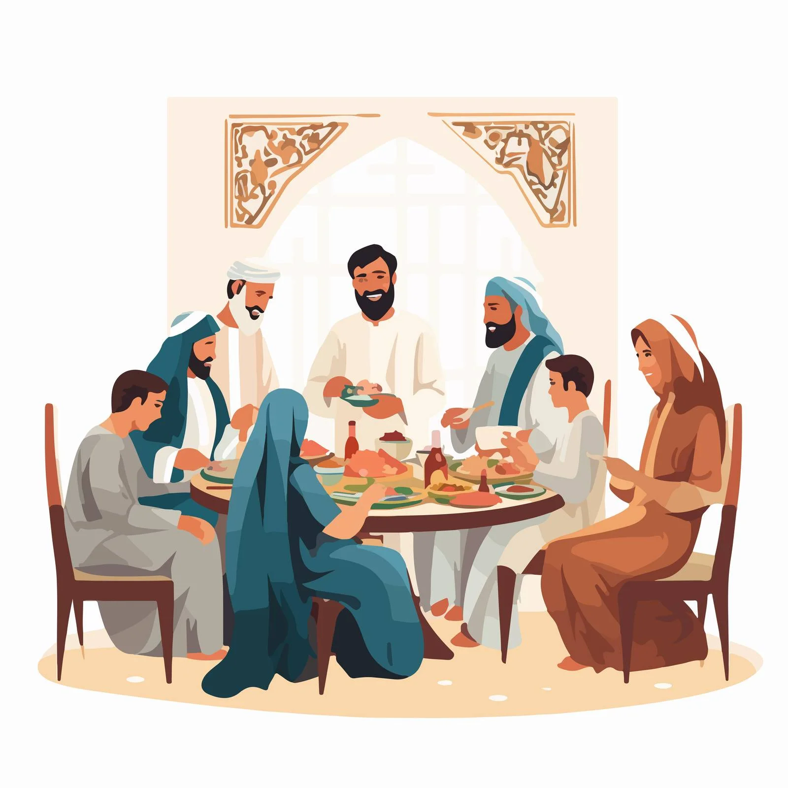 Cultural Arab Family Dinner Celebration — free download from Dotvec