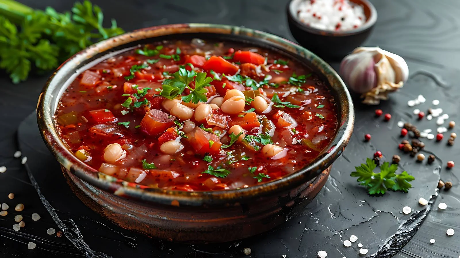 Savory Ukrainian Russian Borscht White Beans — free download from Dotvec