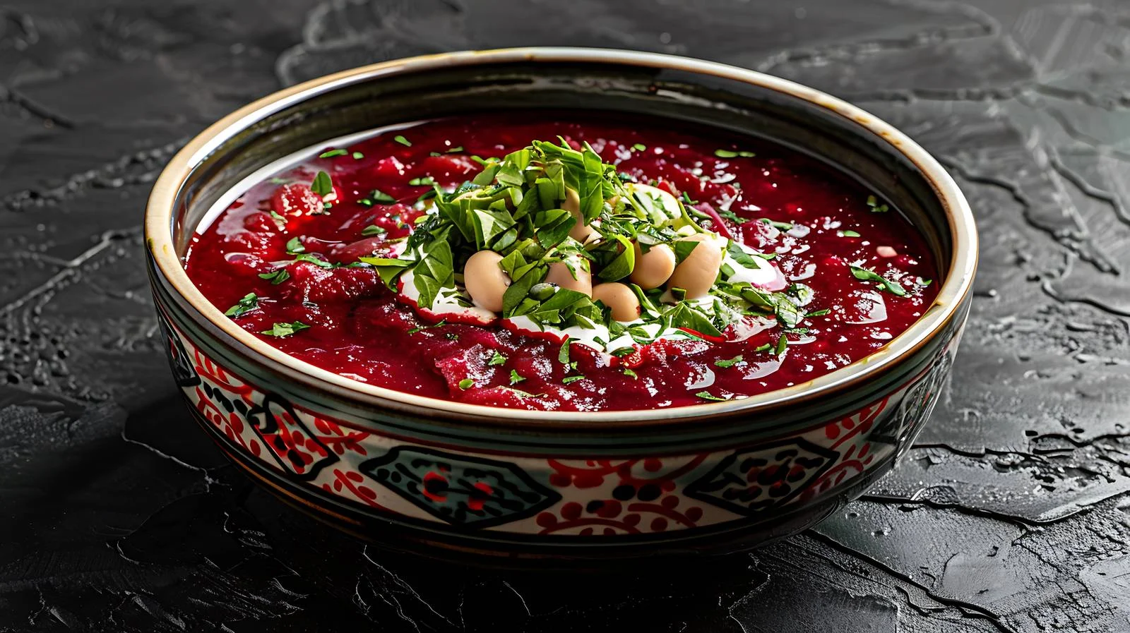 Authentic Ukrainian Russian White Bean Borscht — free download from Dotvec