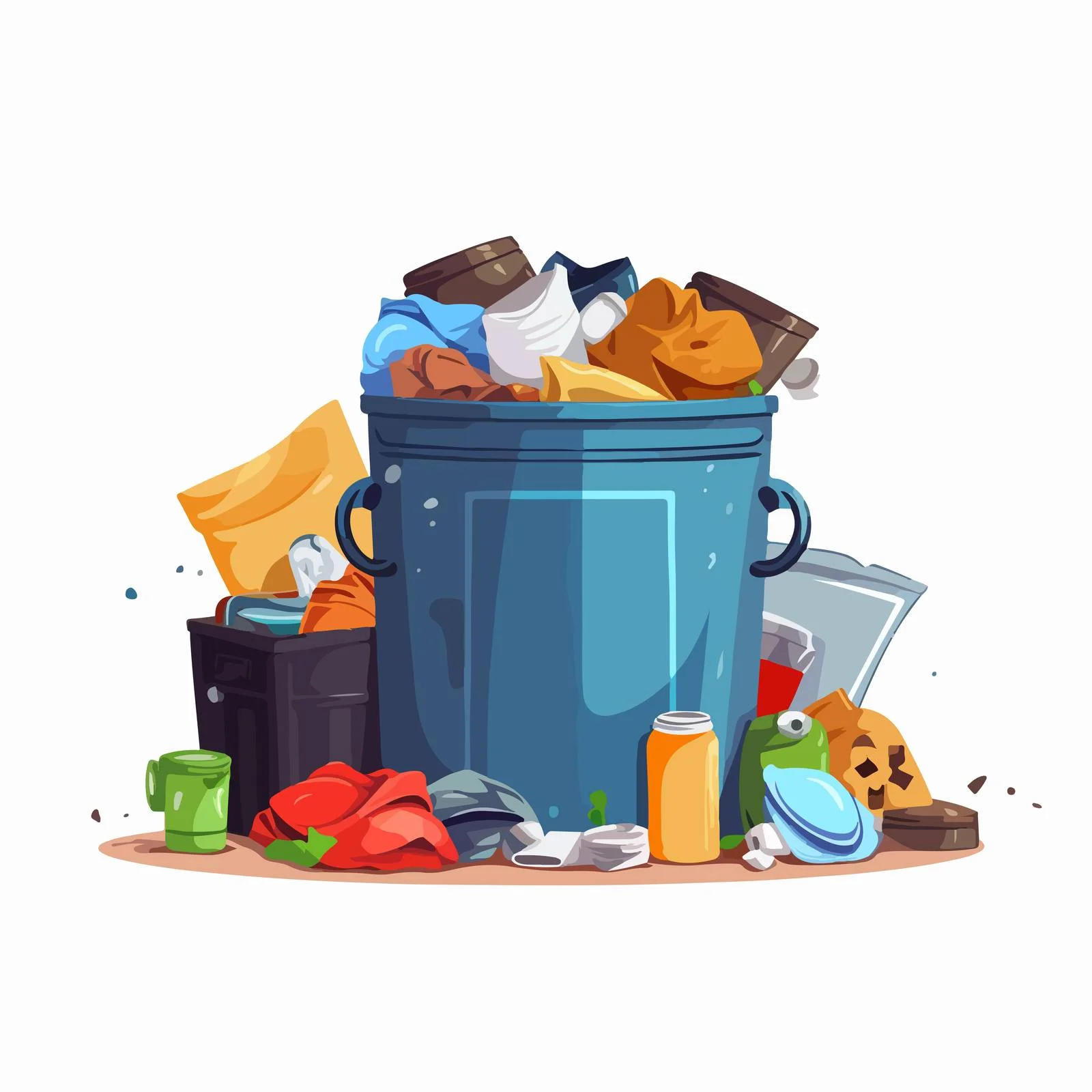 Urban waste disposal scene with dumpster – free dumpster image from Dotvec
