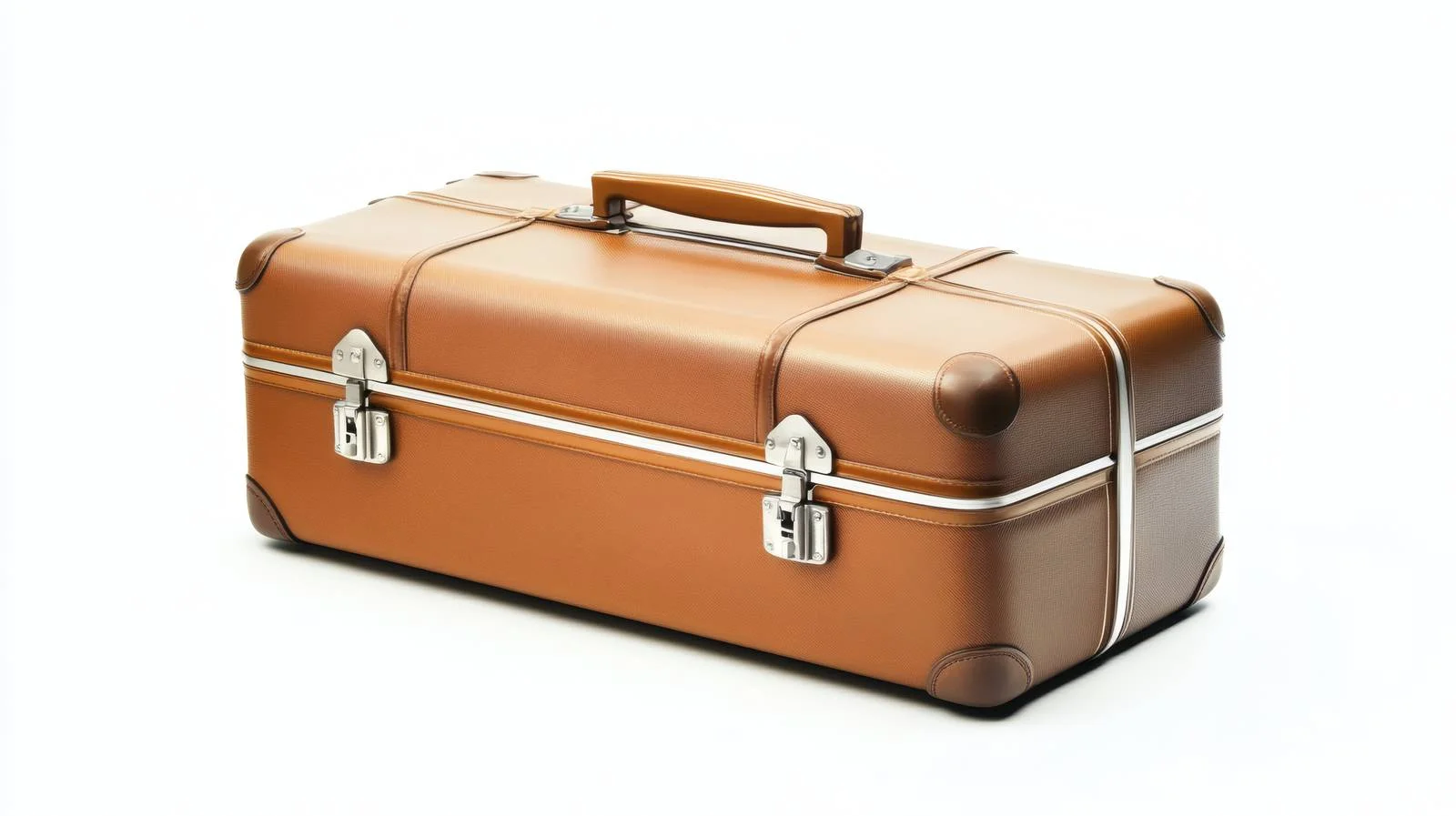 Brown suitcase on runway, isolated background — free download from Dotvec