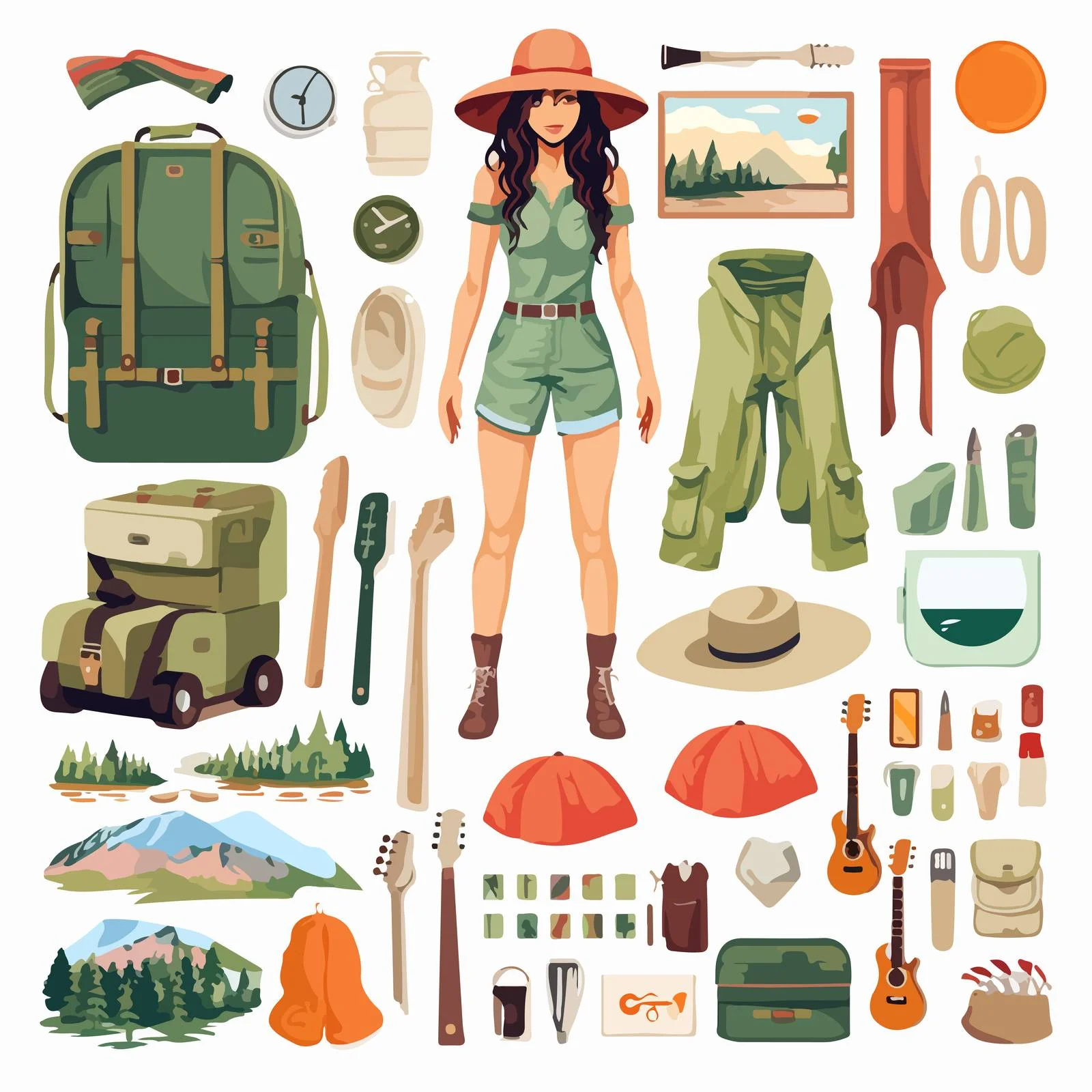 Adventurer Woman DIY Bundle Collection Kit — free download from Dotvec