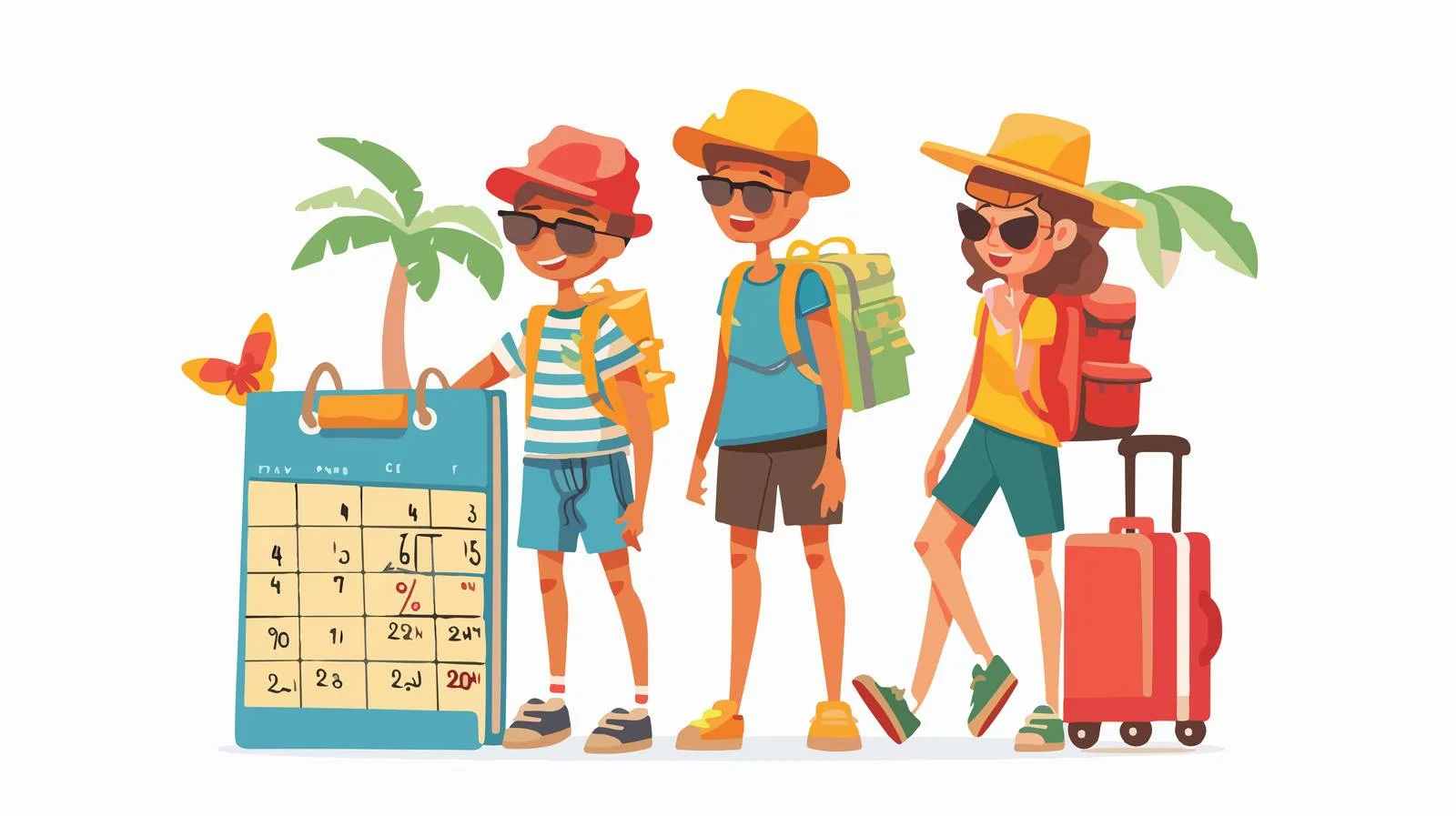 Travel Planning Calendar — free download from Dotvec