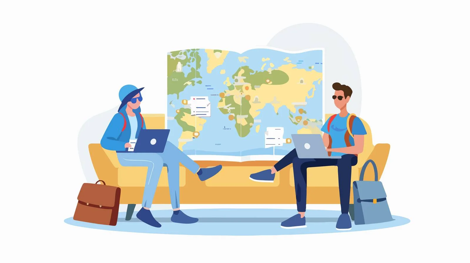 Travel Planning on Laptop — free download from Dotvec