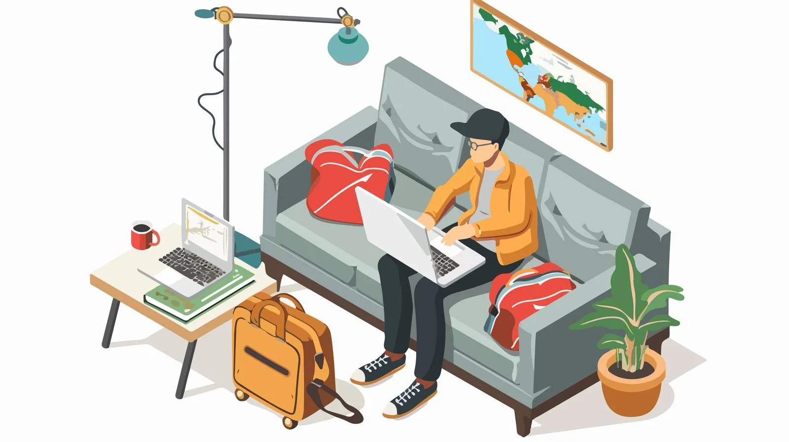 Travelers Booking Hotels Online — free download from Dotvec