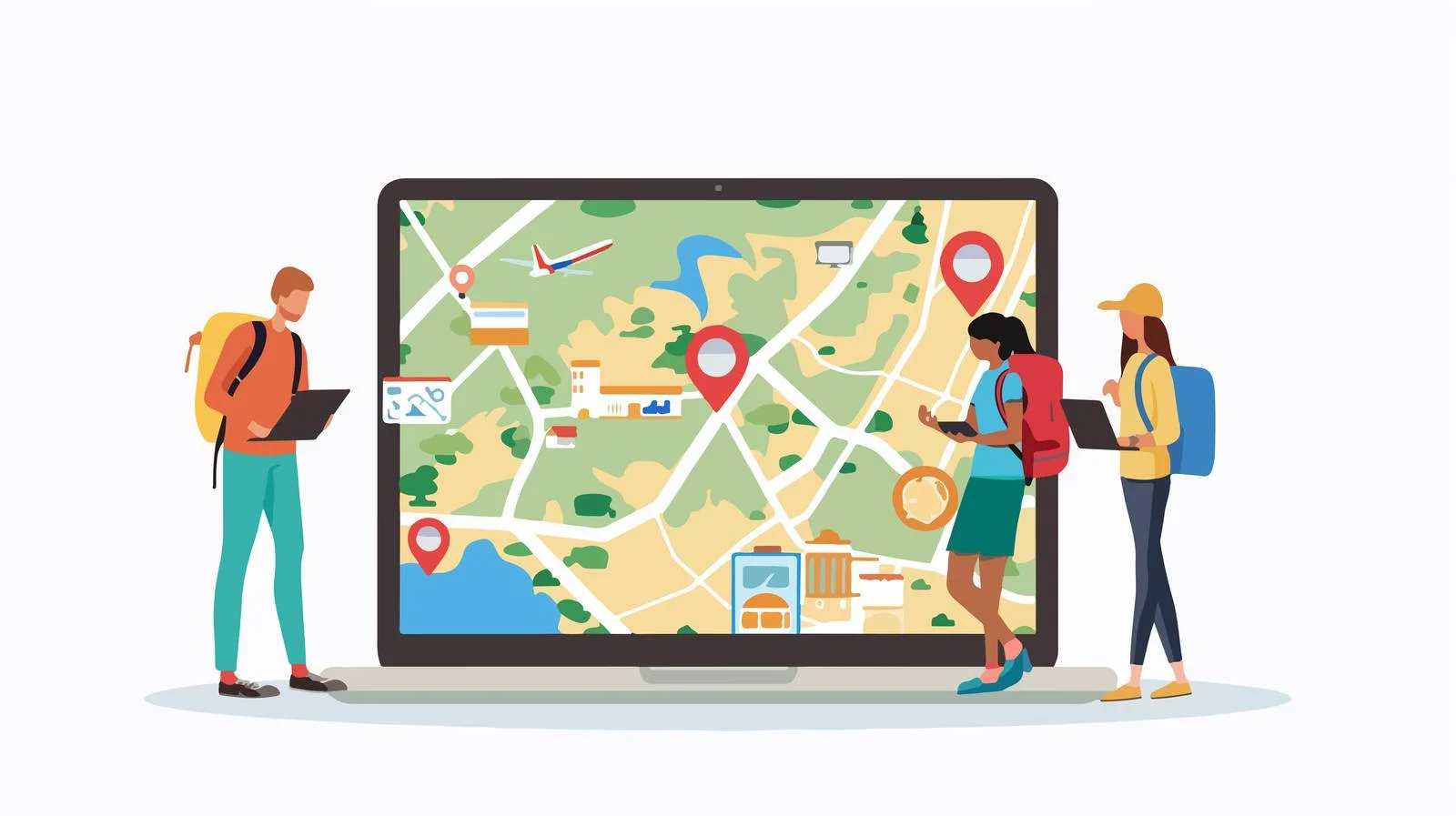 Travelers Booking Hotel Stay Online — free download from Dotvec