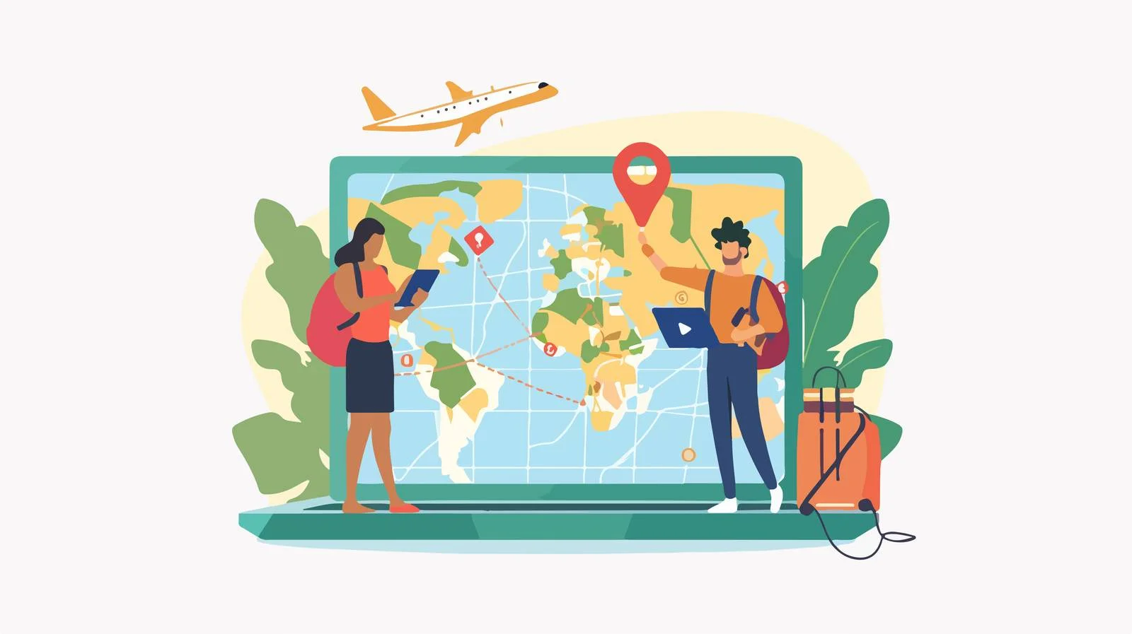 Travelers Booking Hotel Trips Online — free download from Dotvec