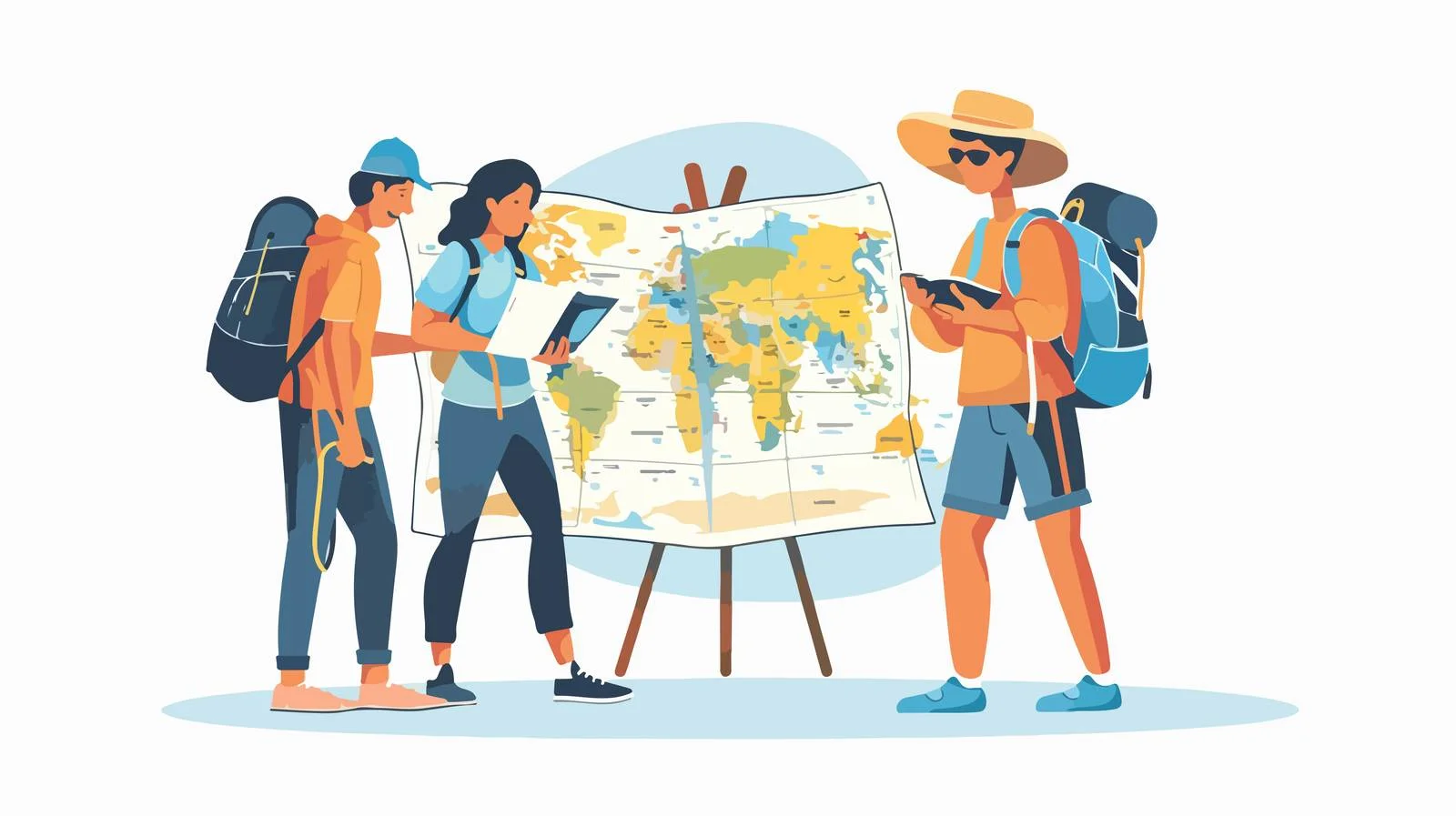 Travel Planning and Writing Itinerary Concept — free download from Dotvec