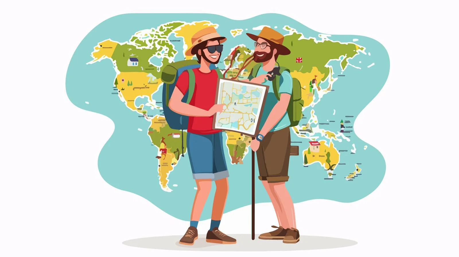 Vacation Planning Map for Travelers — free download from Dotvec