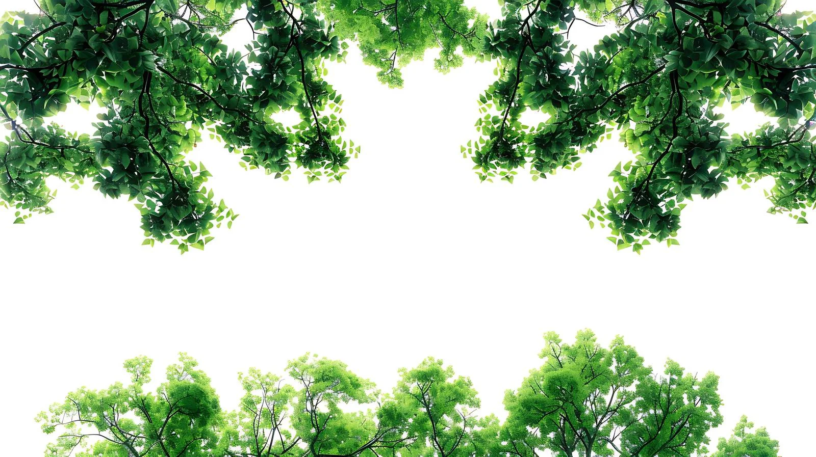 Elegant Tree Canopies on White Background — free download from Dotvec