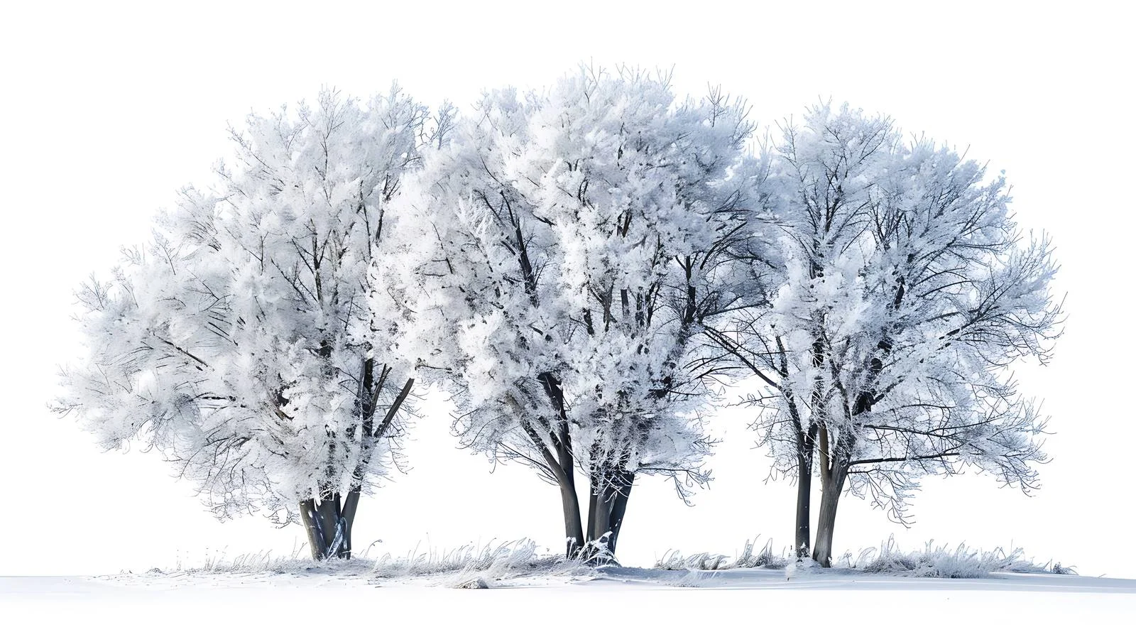 Hoar-Frost-Laden Winter Trees in Bright Light — free download from Dotvec