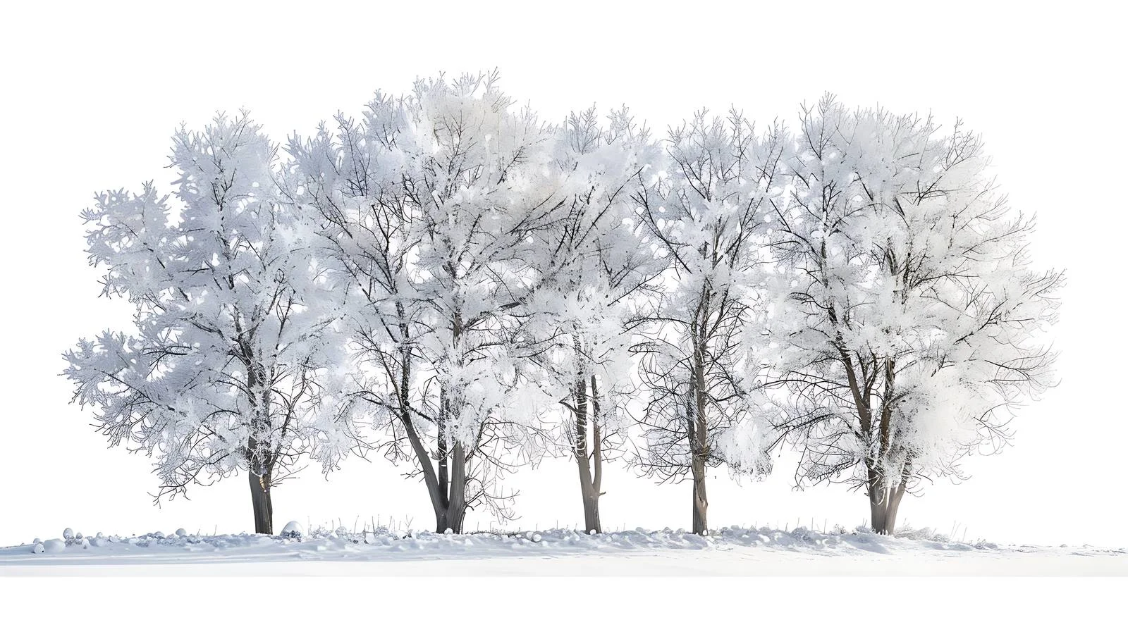 Winter Trees Glimmering with Hoar Frost — free download from Dotvec