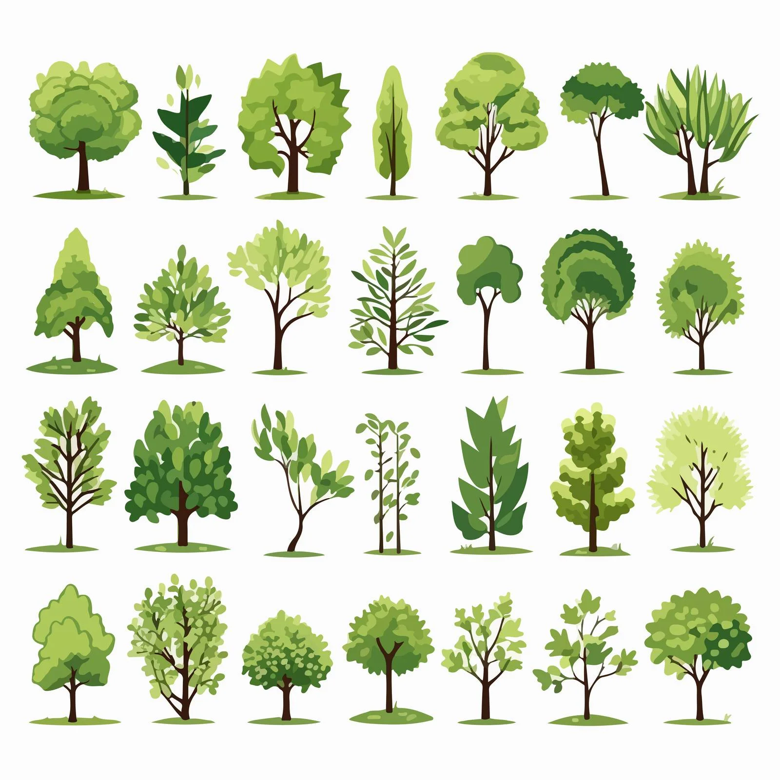 Contemporary Abstract Forest Trees Arrangement — free download from Dotvec