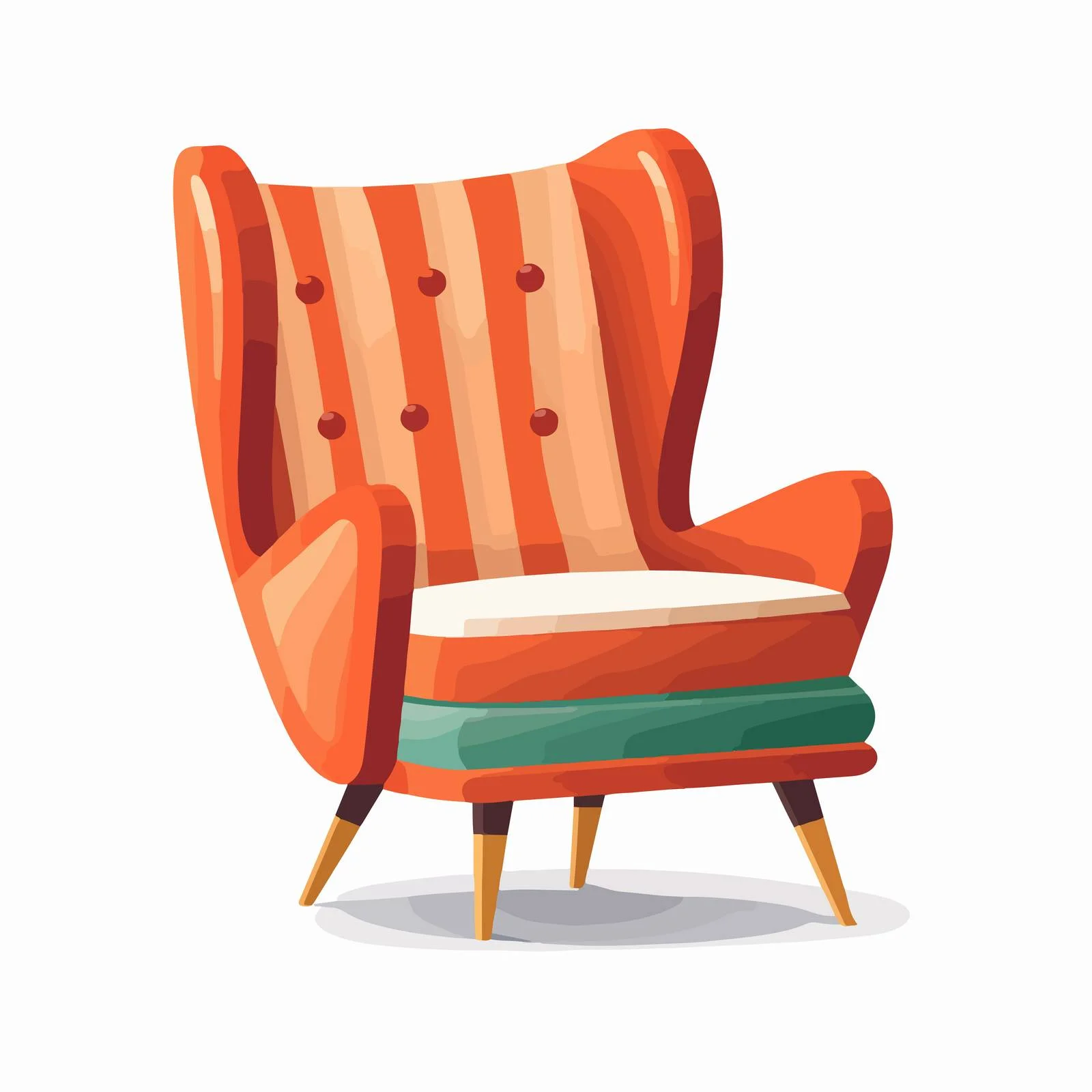Chic Mid-Century Modern Armchair Design — free download from Dotvec