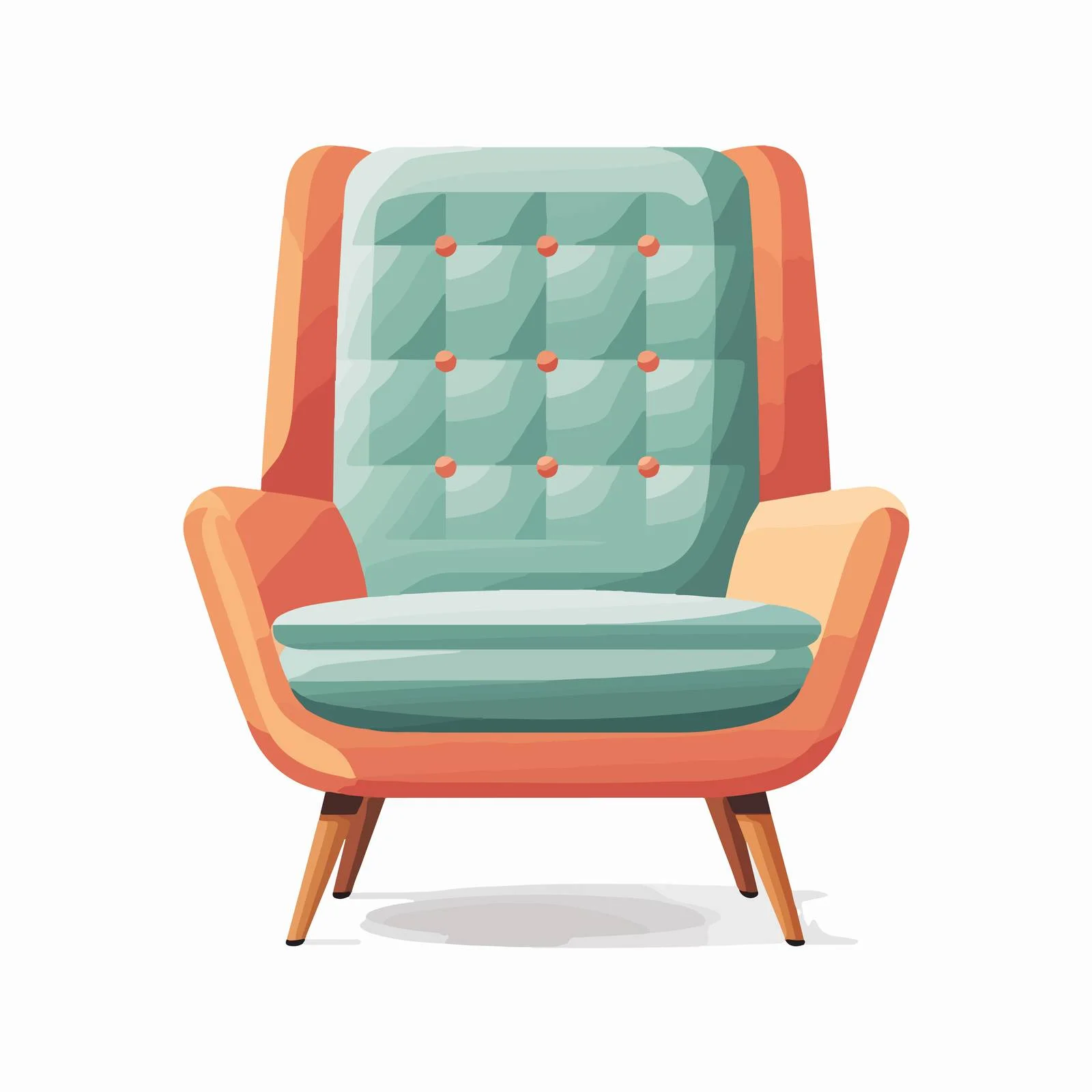 Chic Mid-Century Retro Armchair Design — free download from Dotvec