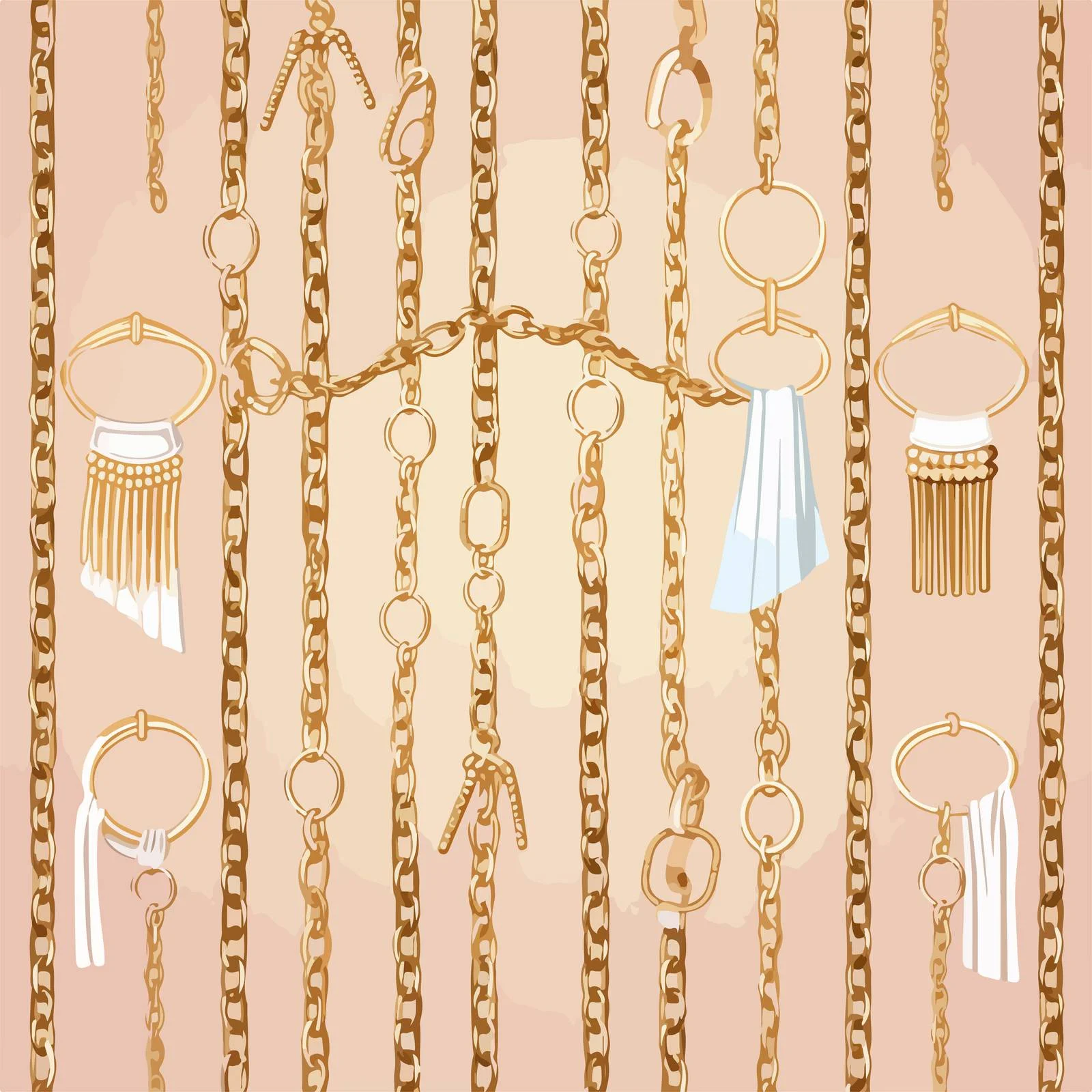 Chic Leather Chain Belts Seamless Design — free download from Dotvec