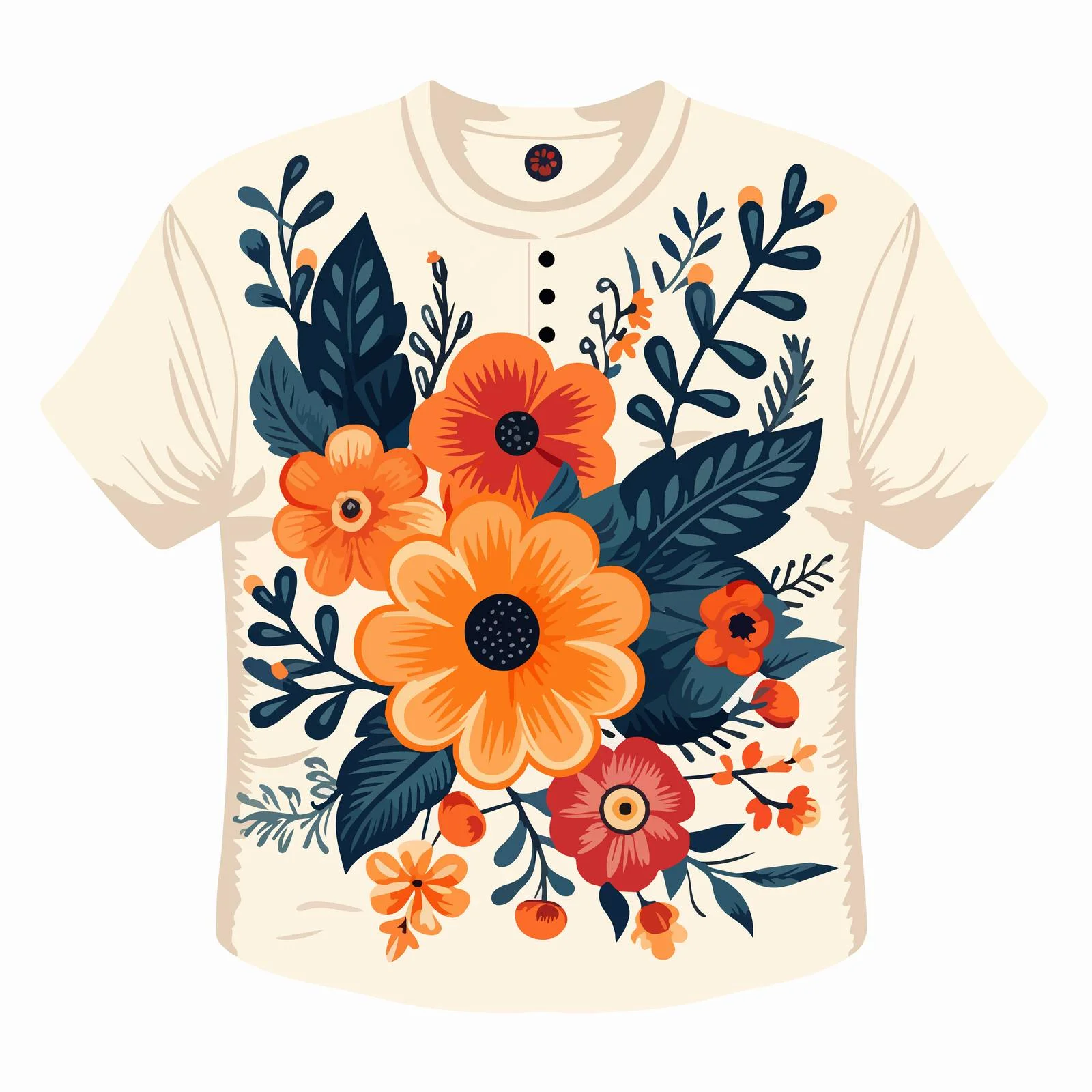 Chic Handmade Flower Embroidery Fashion Apparel — free download from Dotvec
