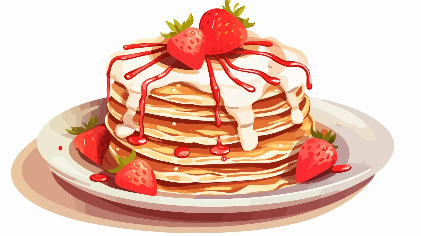 Trendy Pancake Cereal Heap — free download from Dotvec