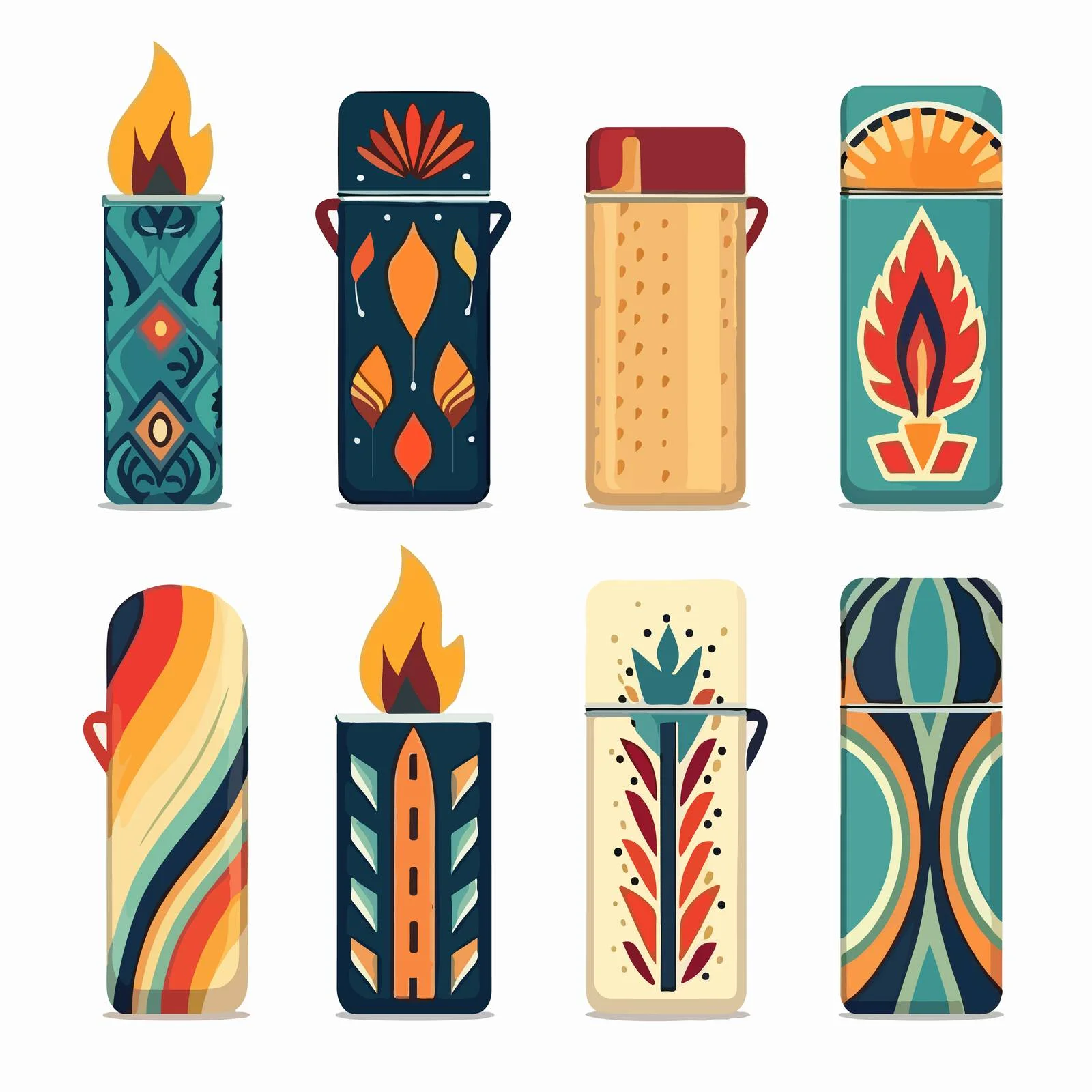 Sleek Lighter Collection: Smoking Accessory Set — free download from Dotvec