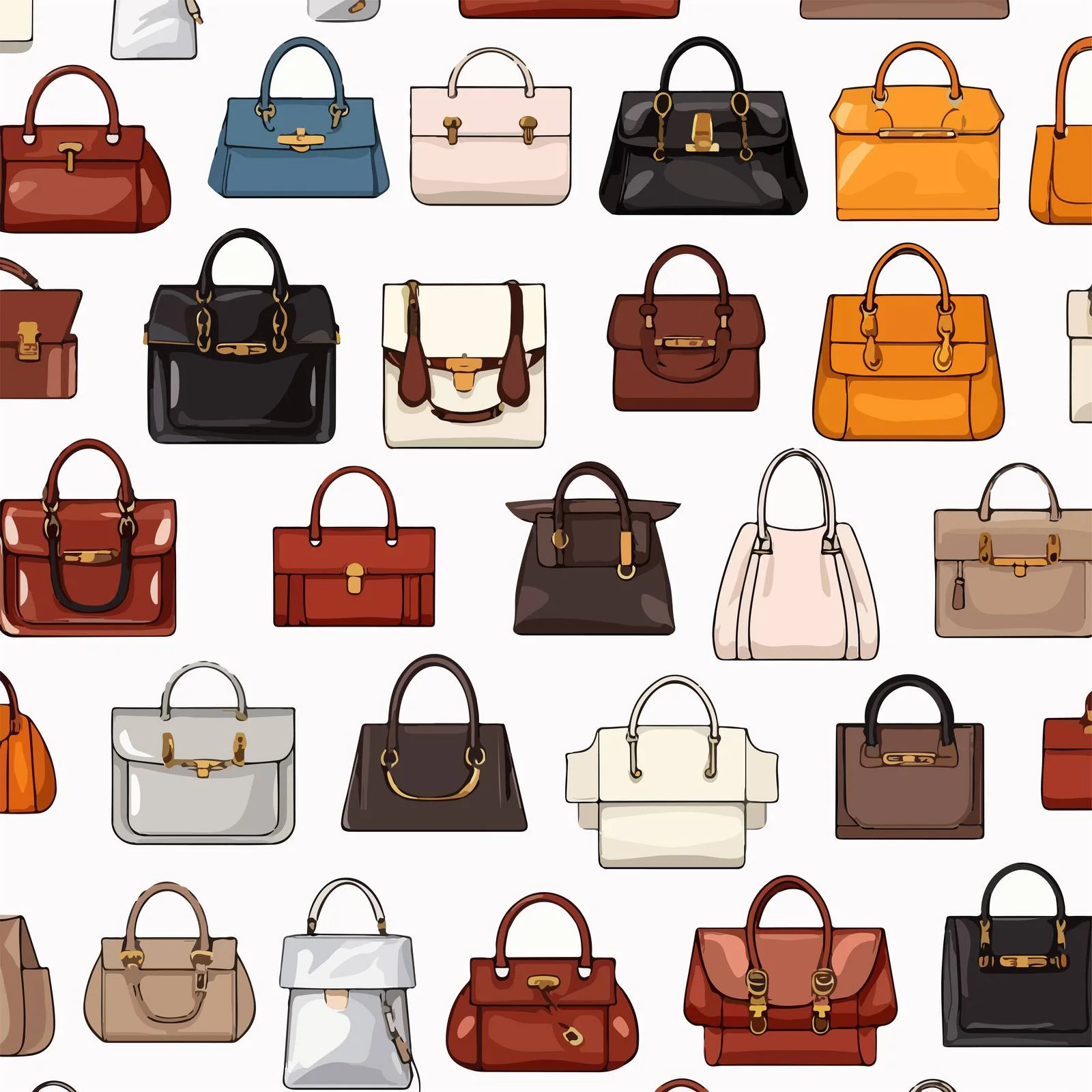Chic Women's Bag Seamless Pattern — free download from Dotvec