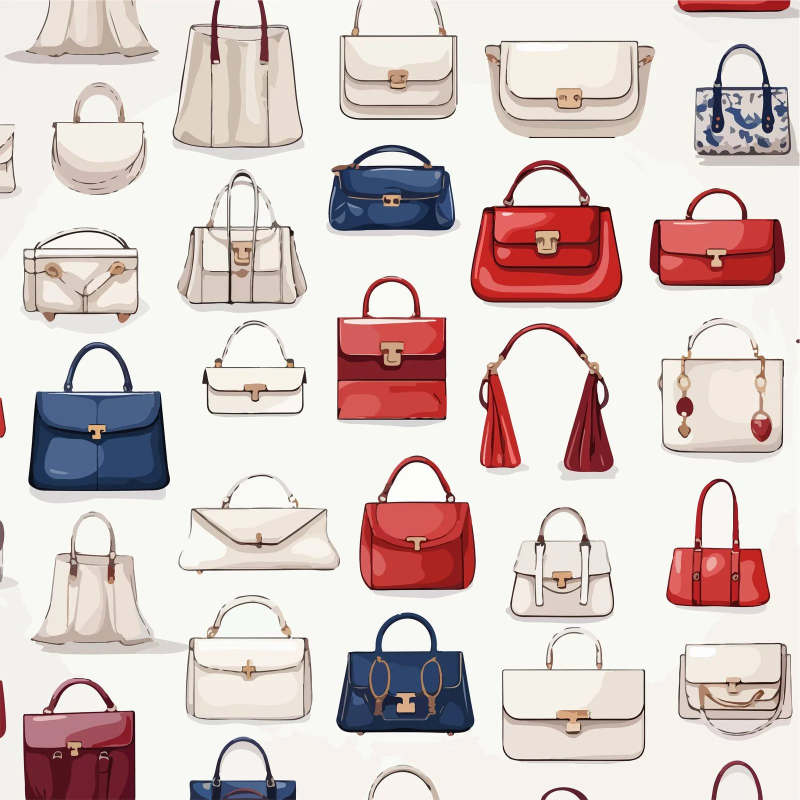 Chic Seamless Women's Bags Pattern Design — free download from Dotvec