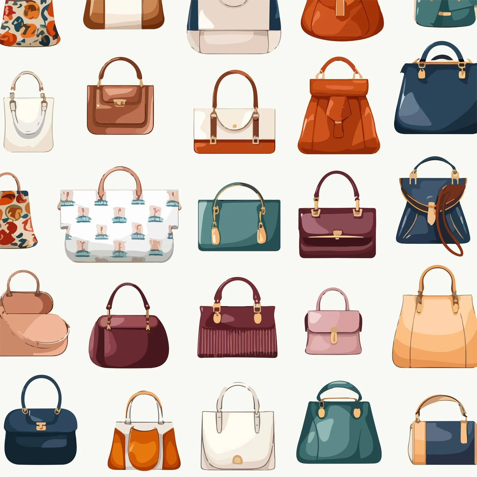 Chic Women's Bags Seamless Fashion Pattern — free download from Dotvec