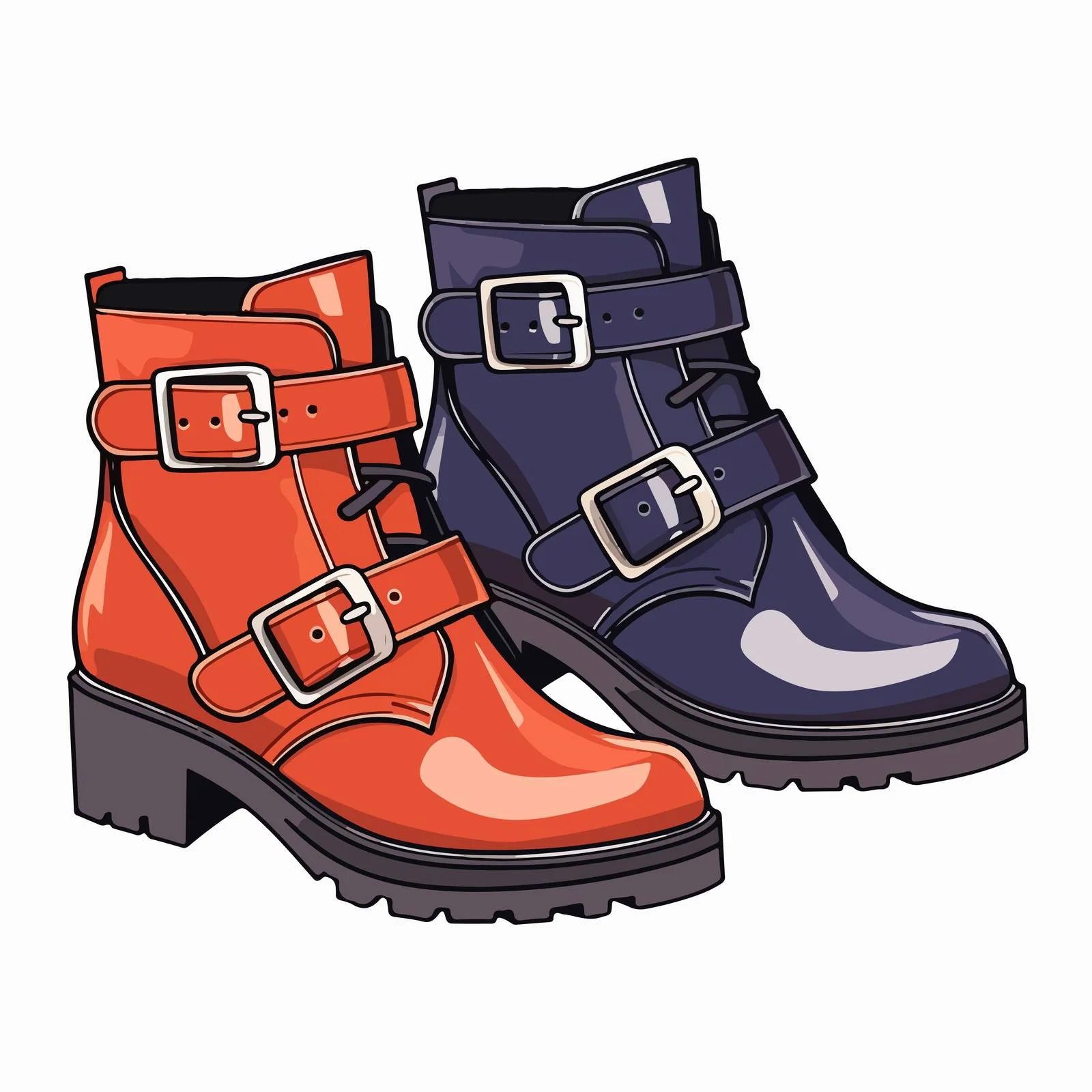 Stylish women ankle boots with flat sole — free download from Dotvec