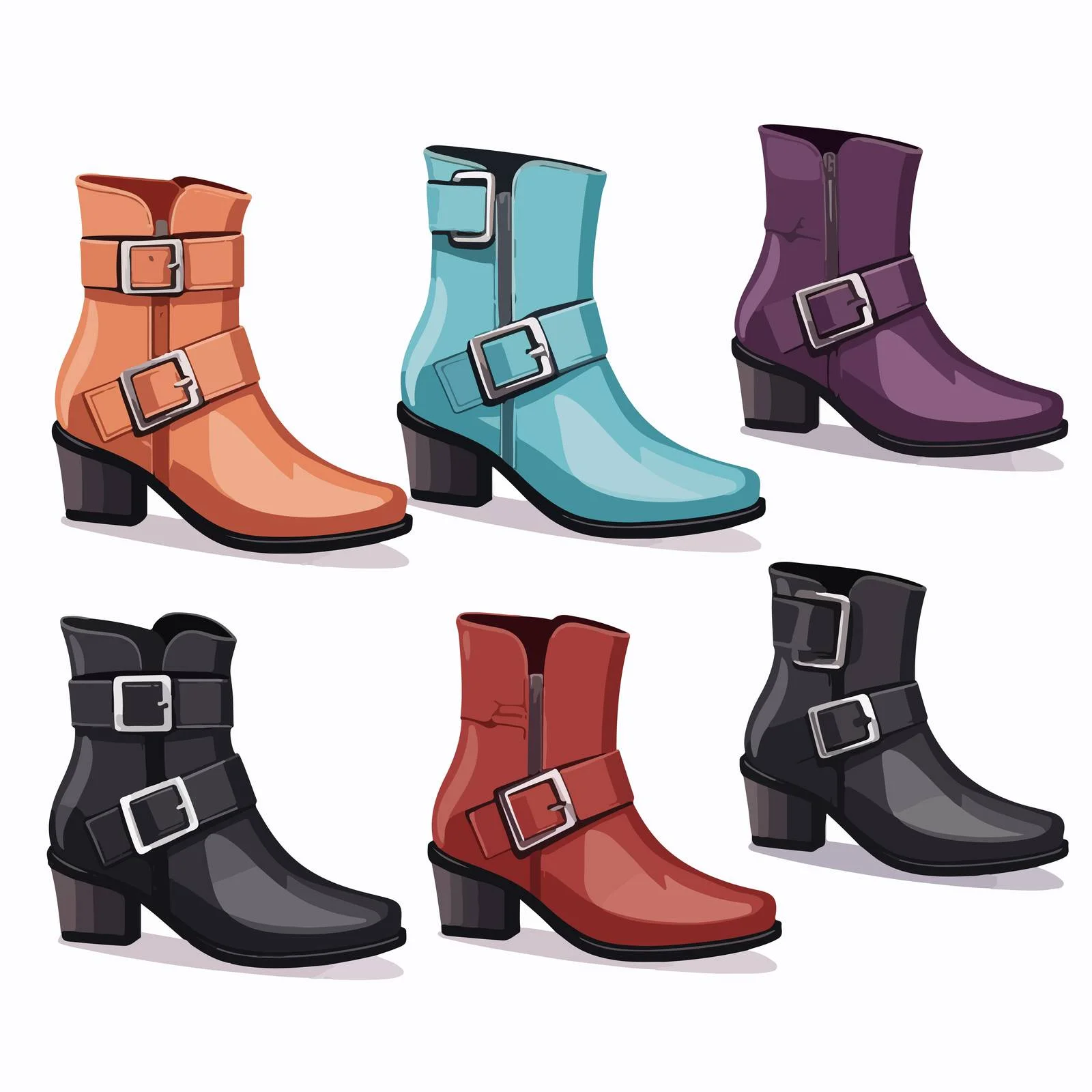 Chic Women's Ankle Boots with Flat Sole — free download from Dotvec