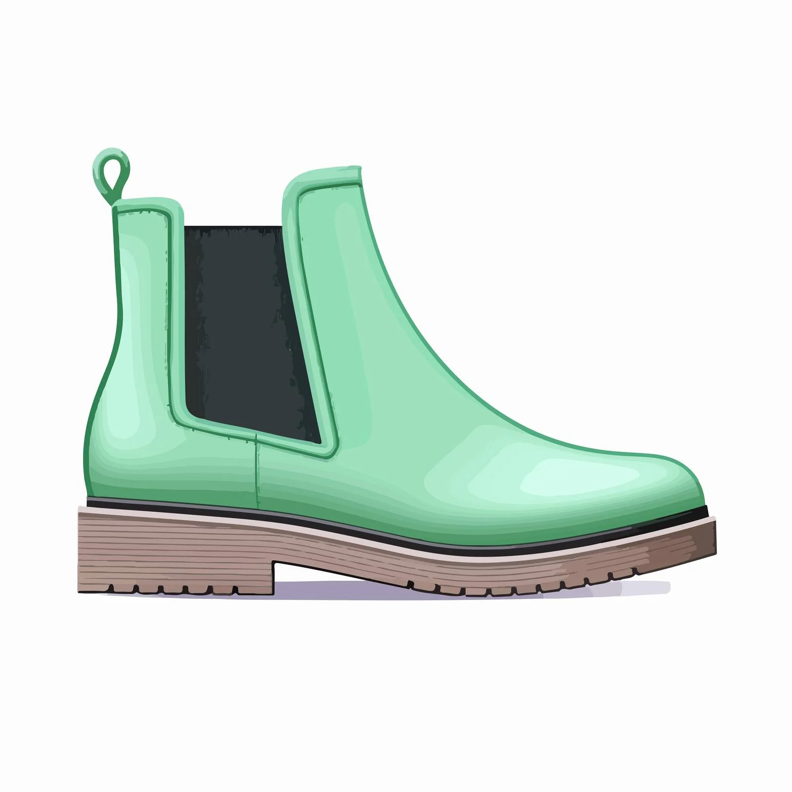 Fashionable women's ankle Chelsea boots with flats — free download from Dotvec