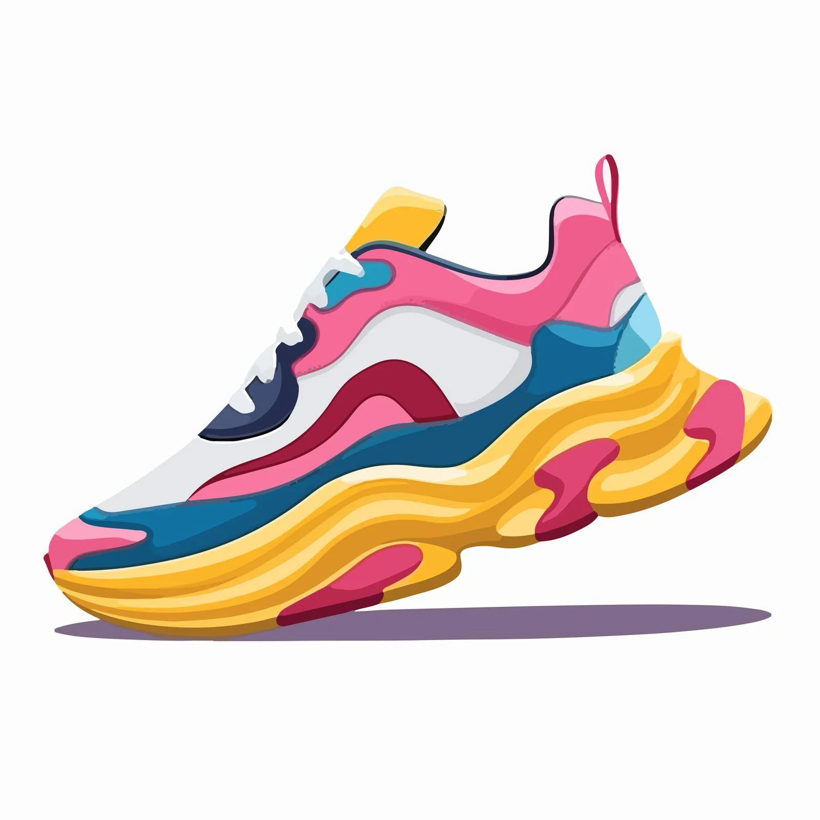 Stylish women's chunky sole sneakers trend — free download from Dotvec