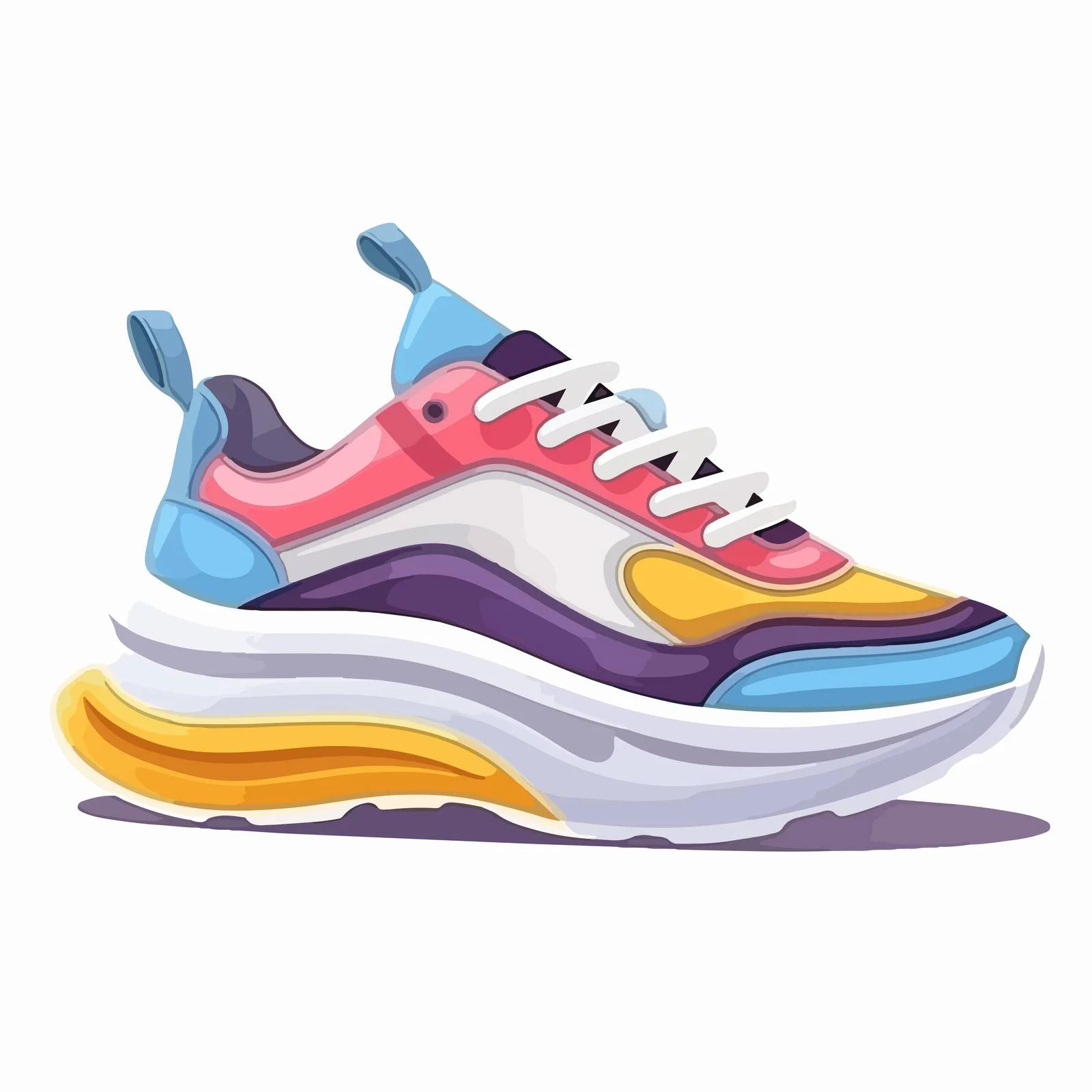 Fashionable women's chunky sole sneakers trend — free download from Dotvec