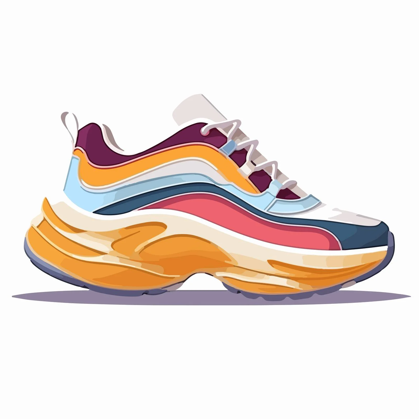 Stylish women's chunky sole sneakers trend — free download from Dotvec