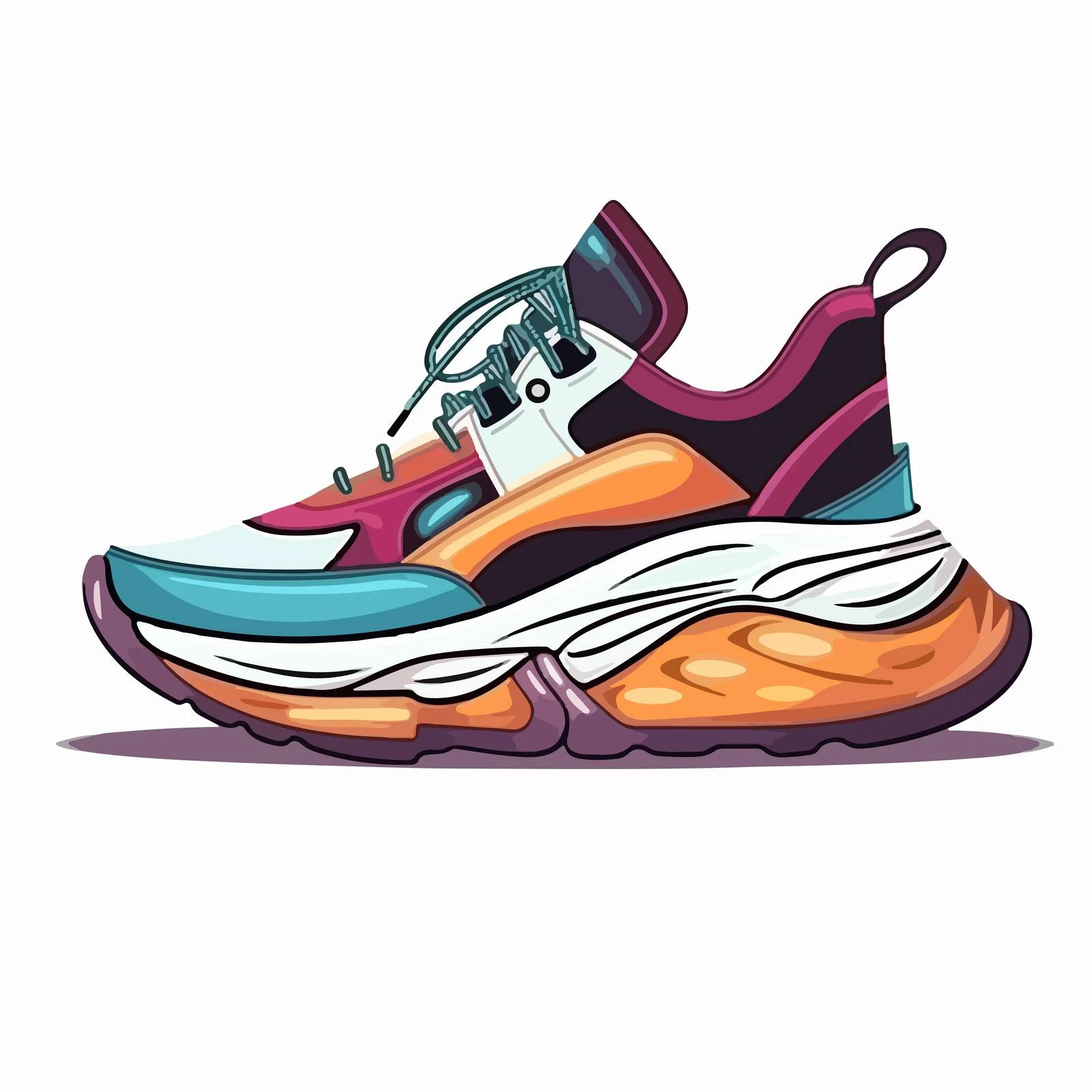 Chic Women's Bulky Sole Fashion Sneakers — free download from Dotvec