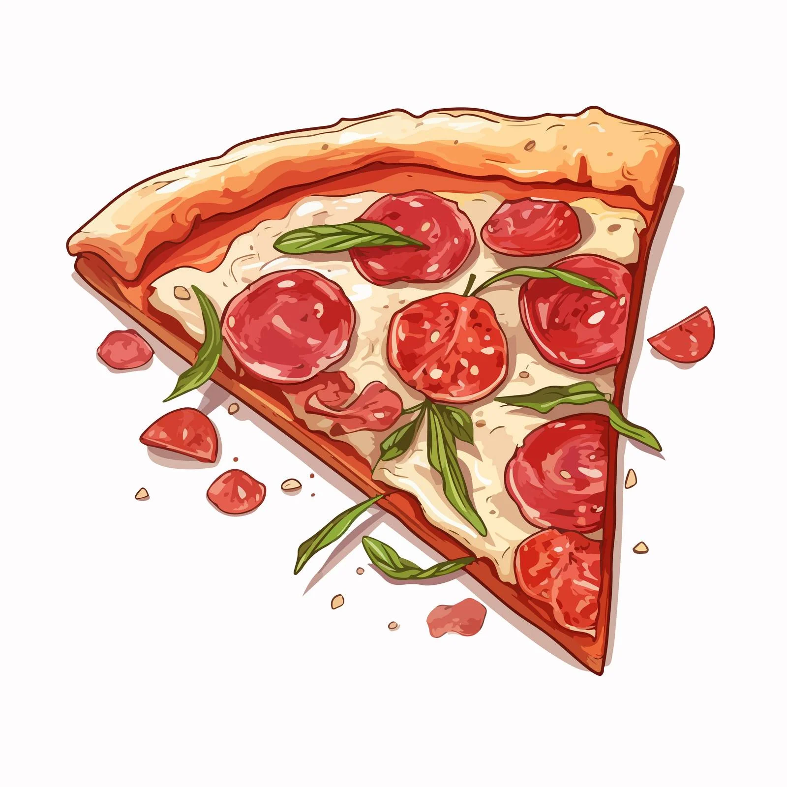 Delicious Italian Pizza Slice with Salami — free download from Dotvec