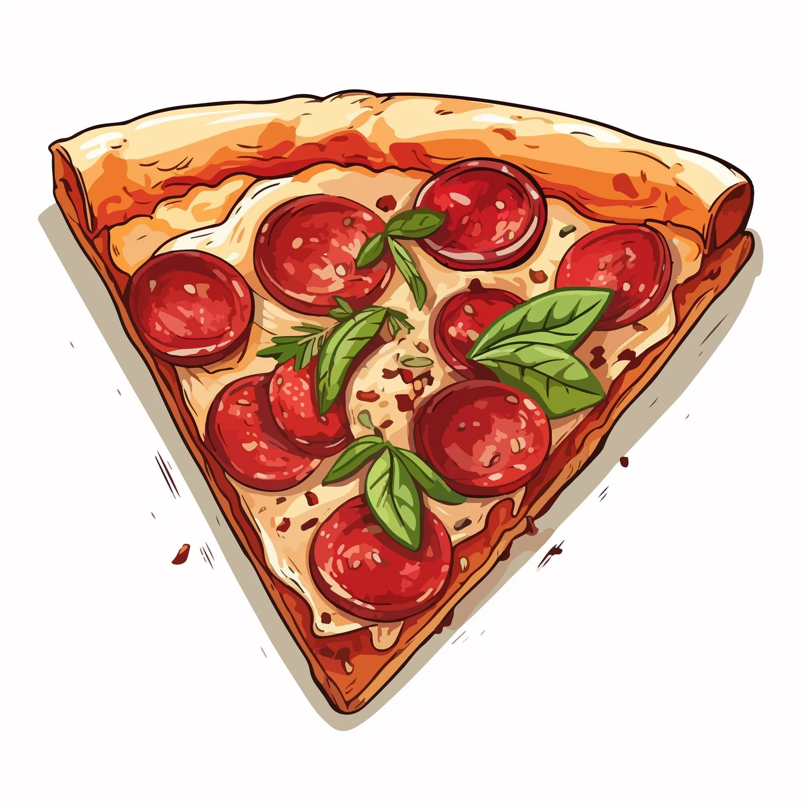 Delicious Italian Pizza Slice with Salami — free download from Dotvec