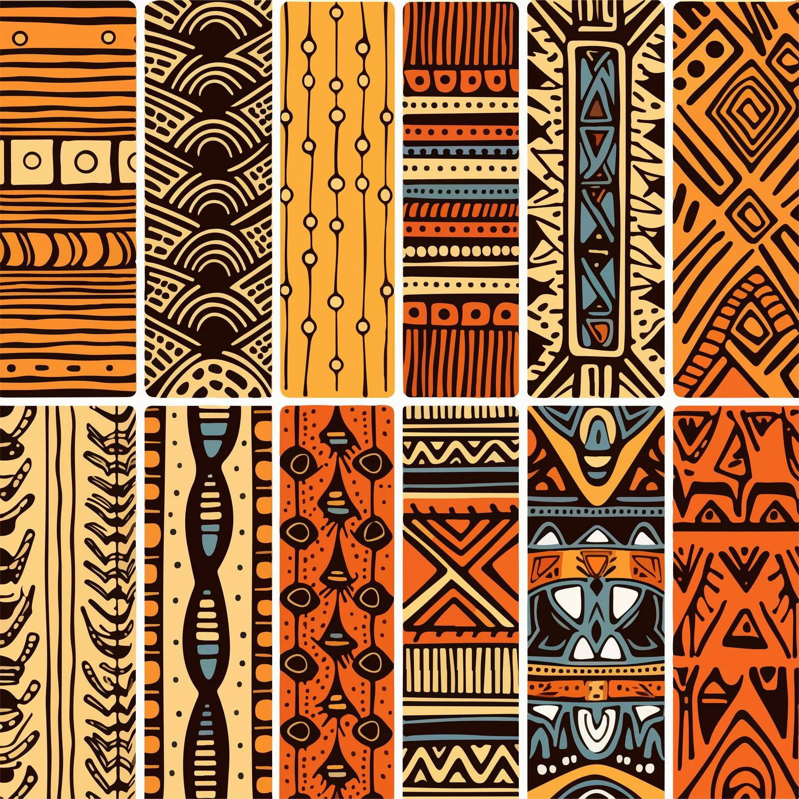African Indian Tribal Ethnic Patterns Collection — free download from Dotvec