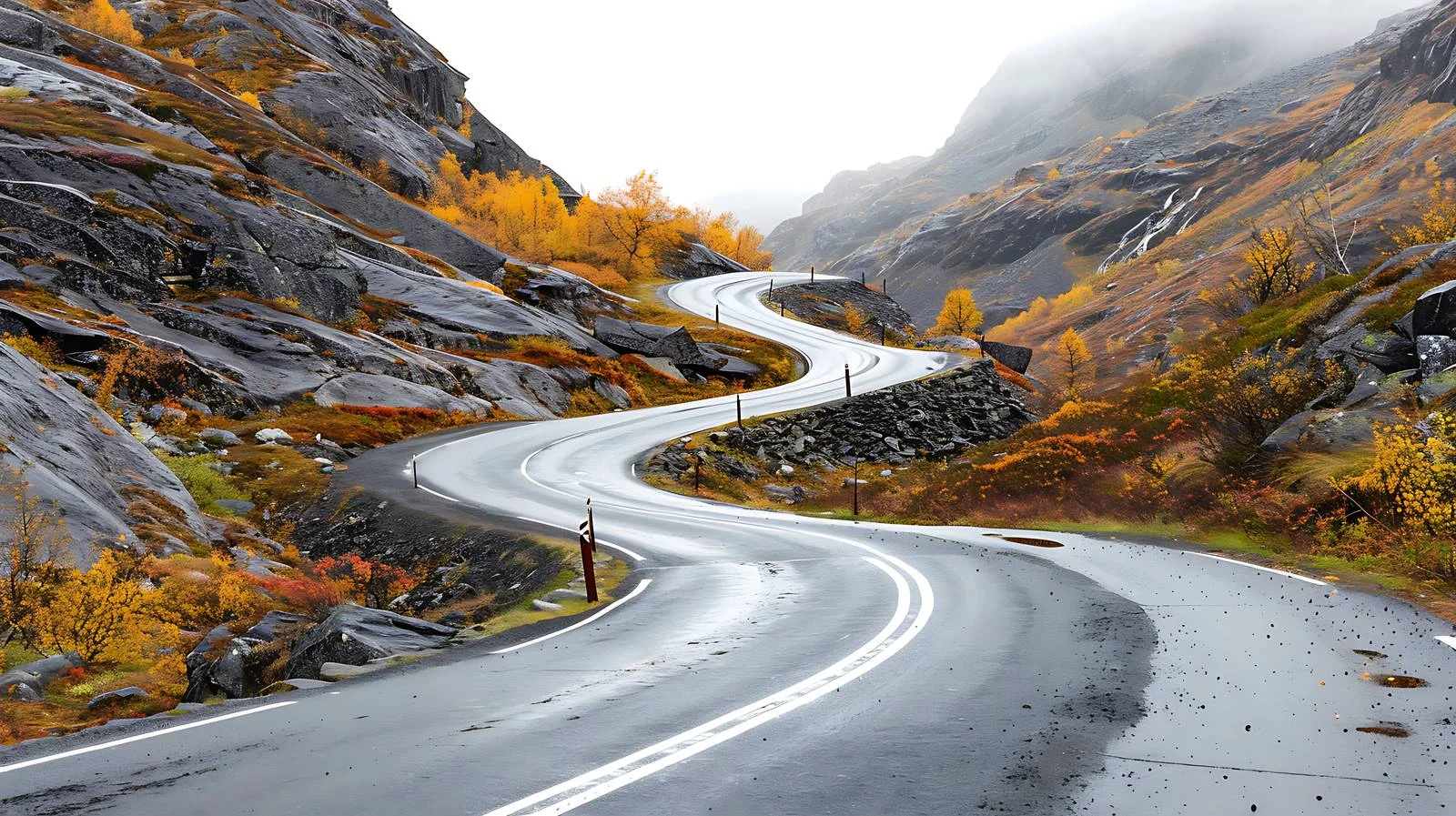 Majestic Trollstigen Road in Autumn Isolation — free download from Dotvec