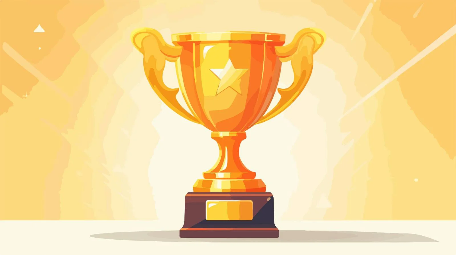 Gold Trophy with Name Plate — free download from Dotvec