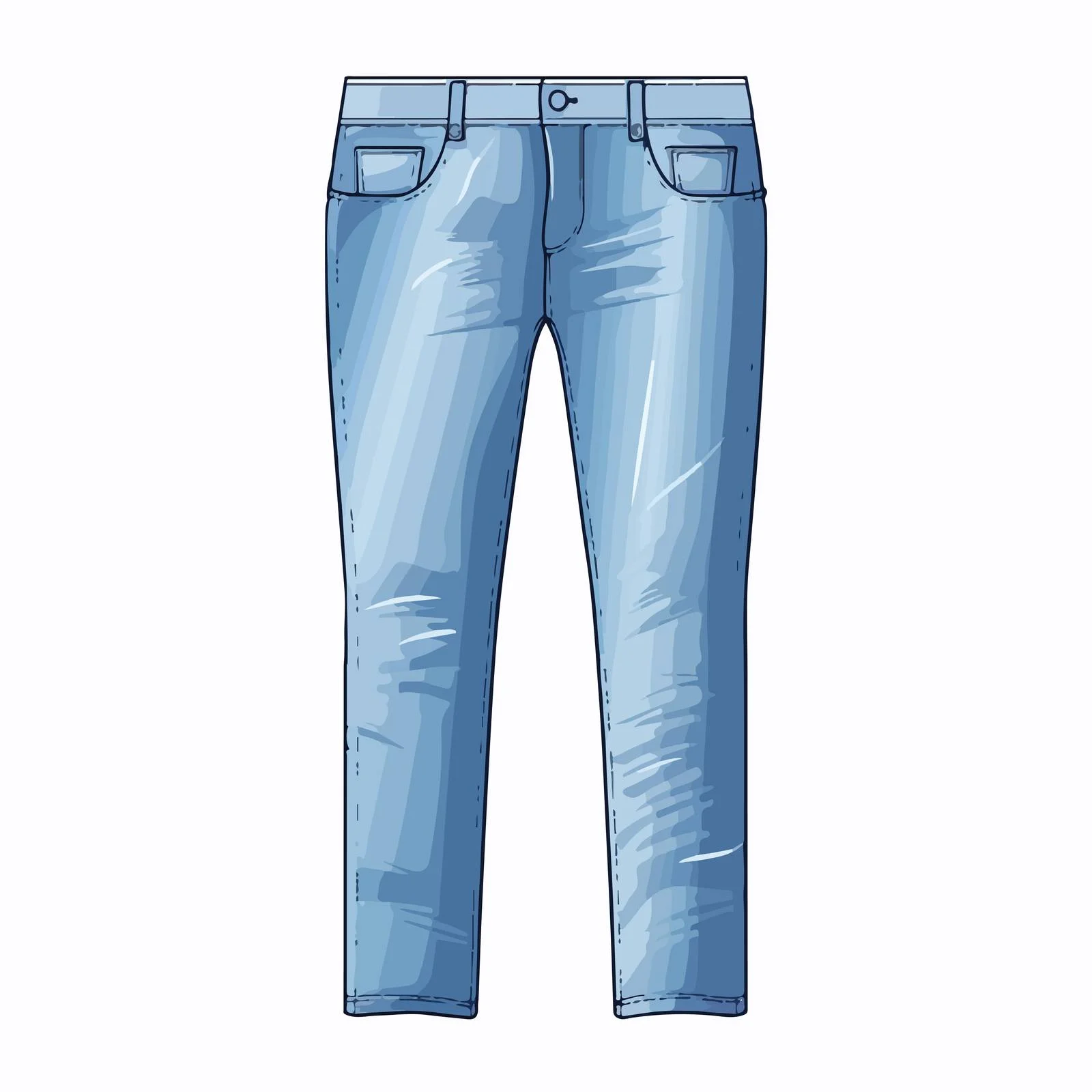 Chic Blue Denim Women's Jeans — free download from Dotvec