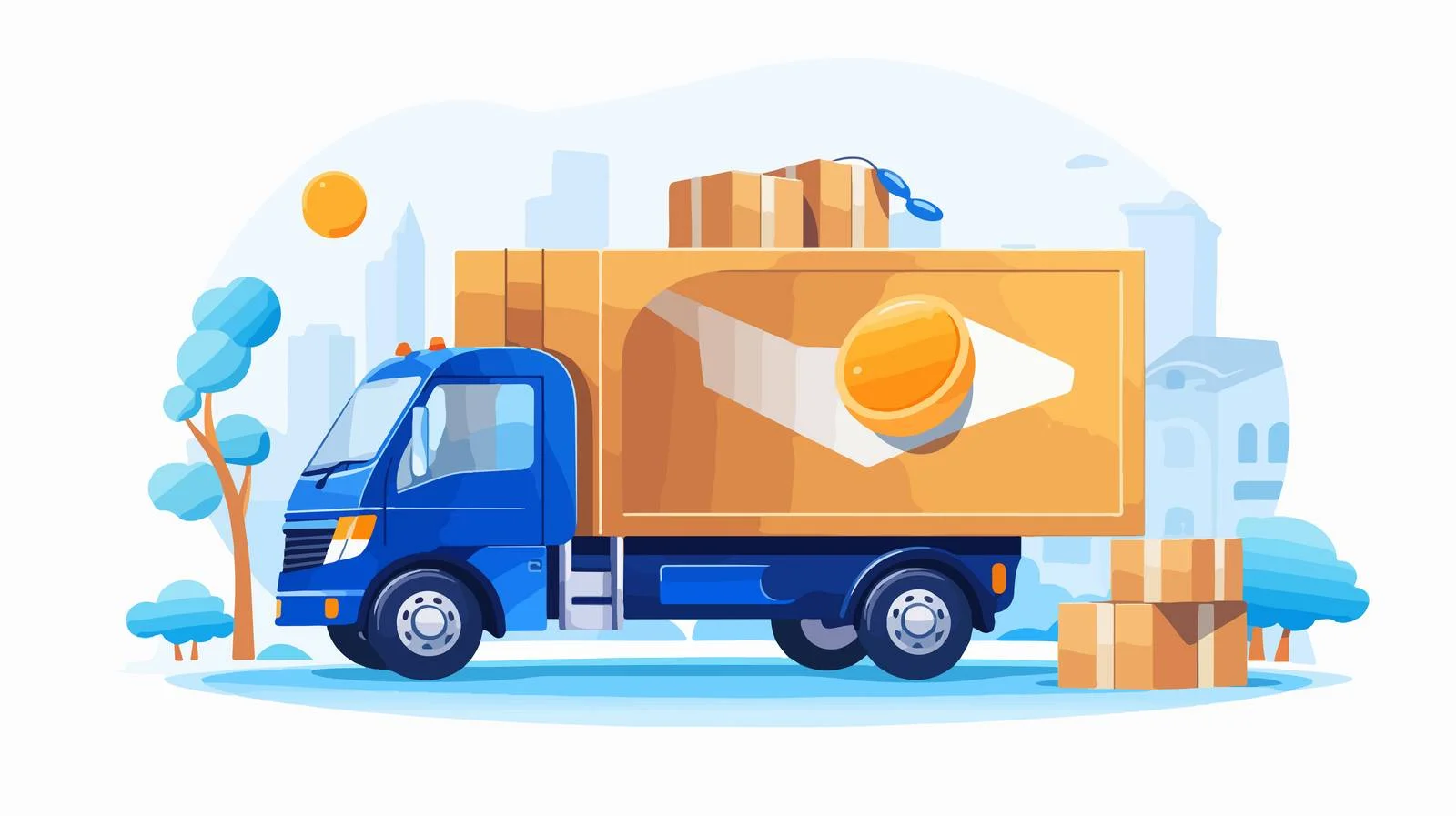 Truck Delivery for Online Orders — free download from Dotvec