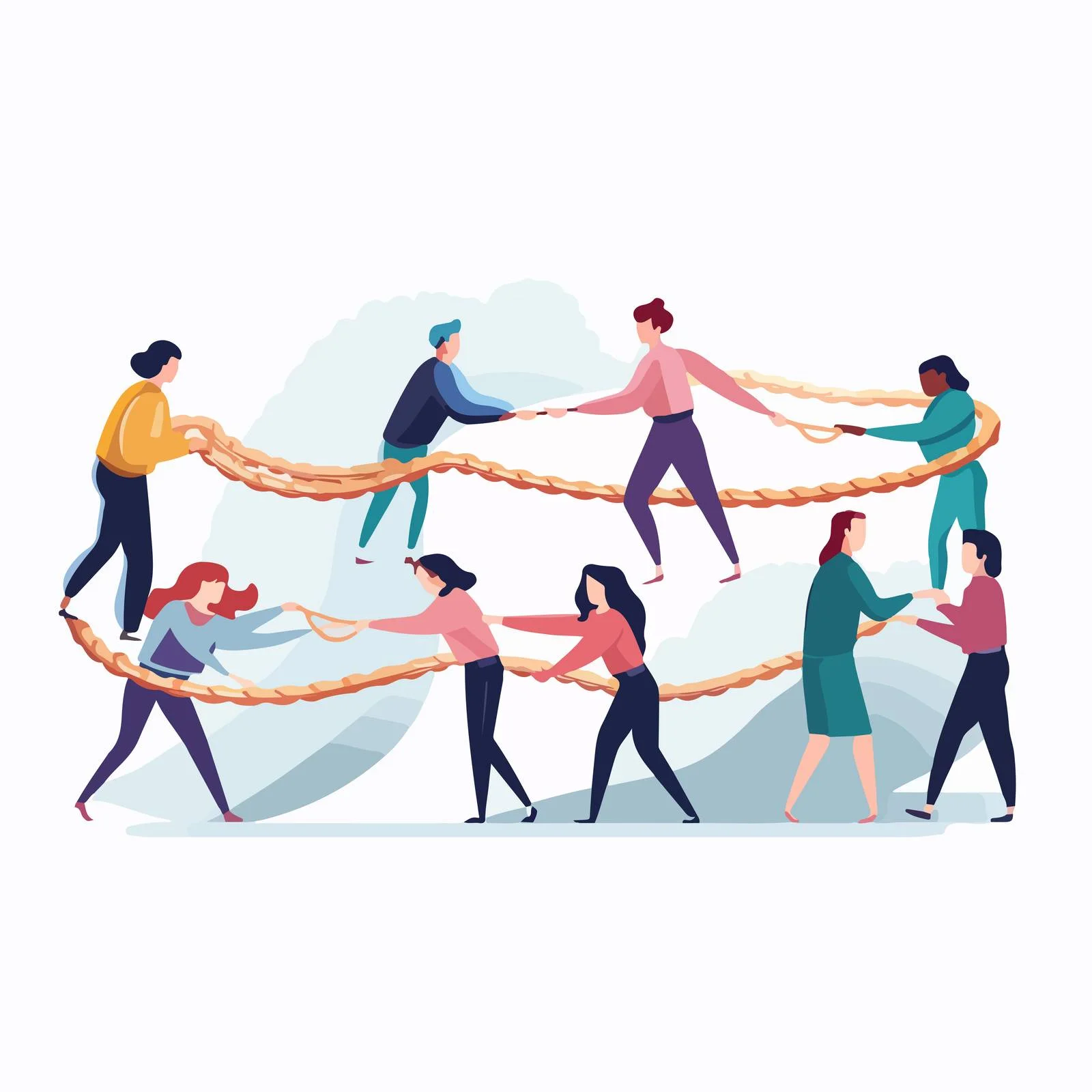 Gender Tug of War Vector Illustration — free download from Dotvec