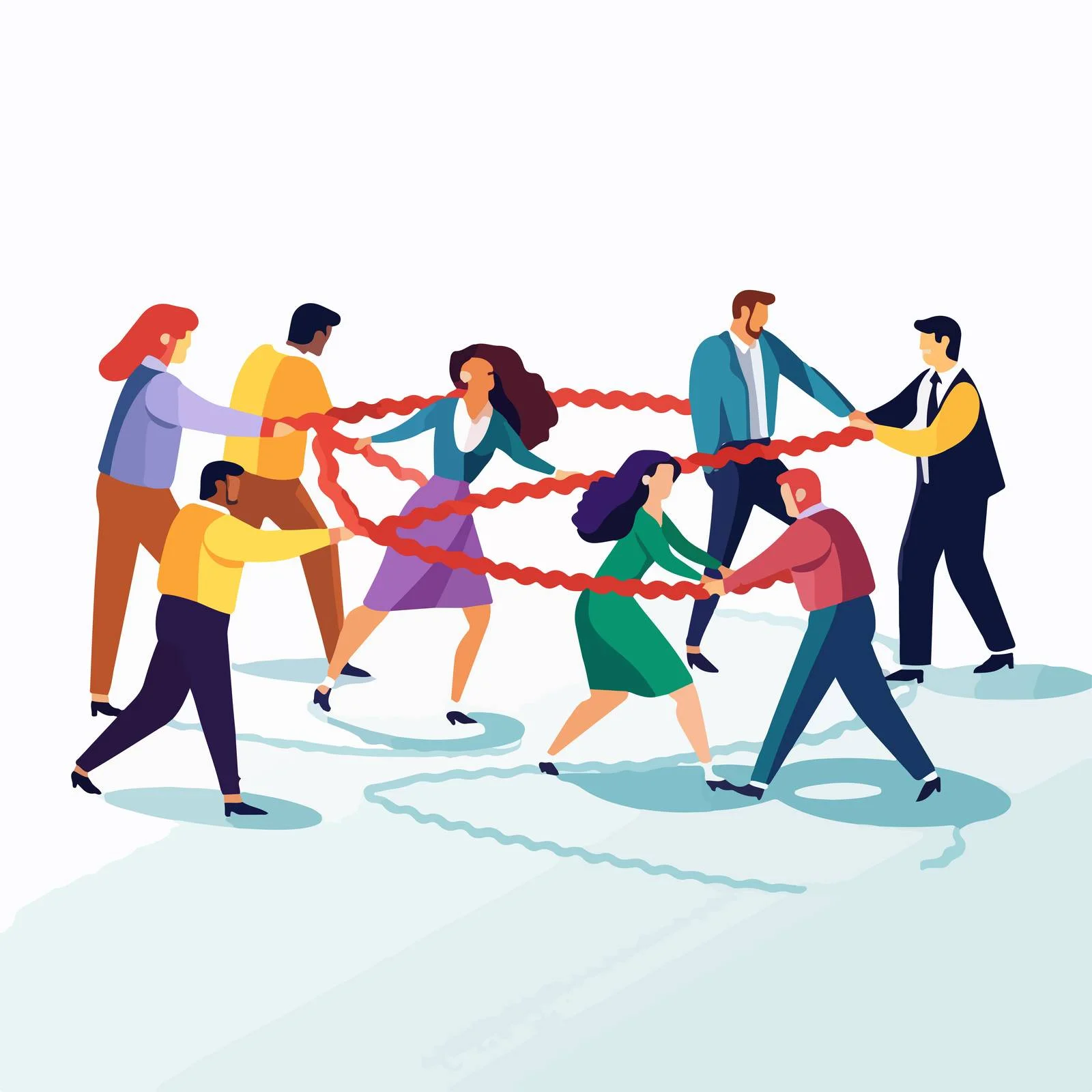 Gender Tug of War Vector Illustration — free download from Dotvec