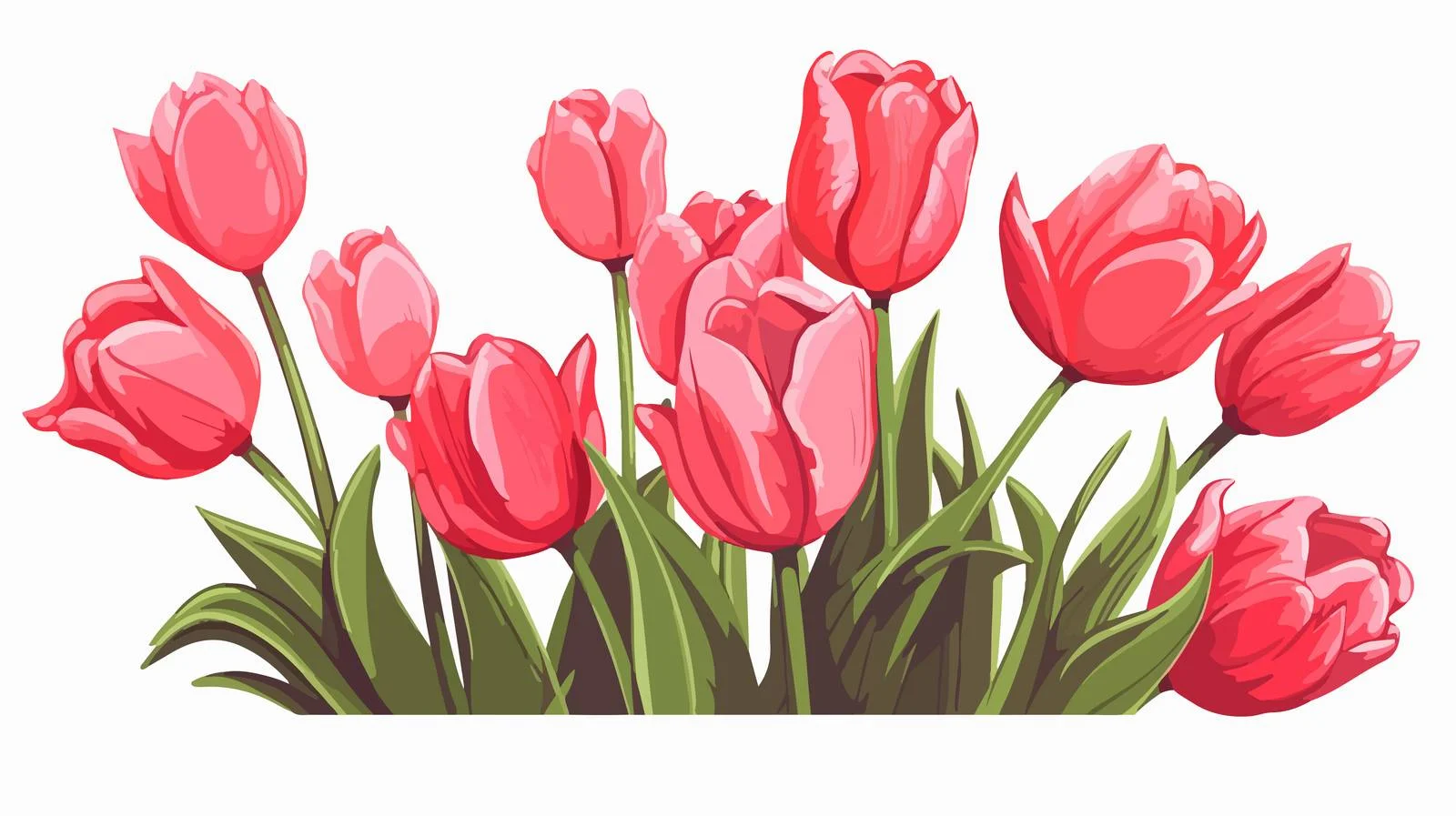 Tulip Cartoon Illustrations Vector — free download from Dotvec