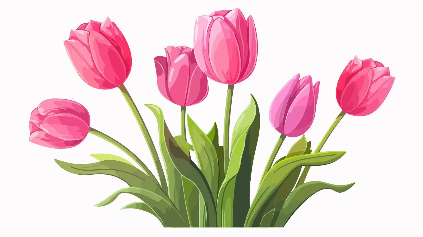 Hand-Drawn Tulip Cartoon Vector Illustration — free download from Dotvec