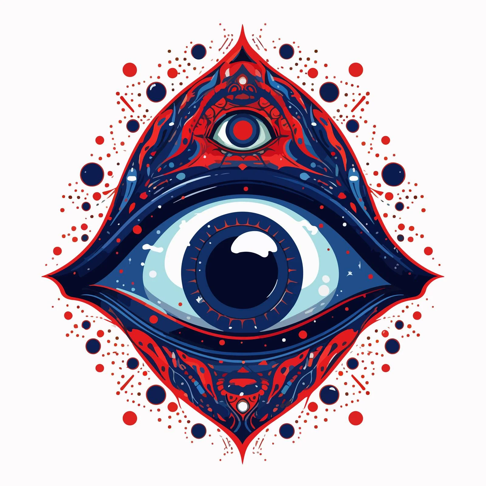 Divine Turkish Eye Peering from Starry Skies — free download from Dotvec