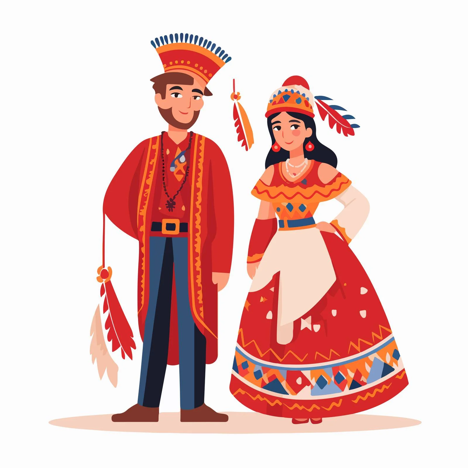 Traditional Turkish Couple in National Outfits — free download from Dotvec