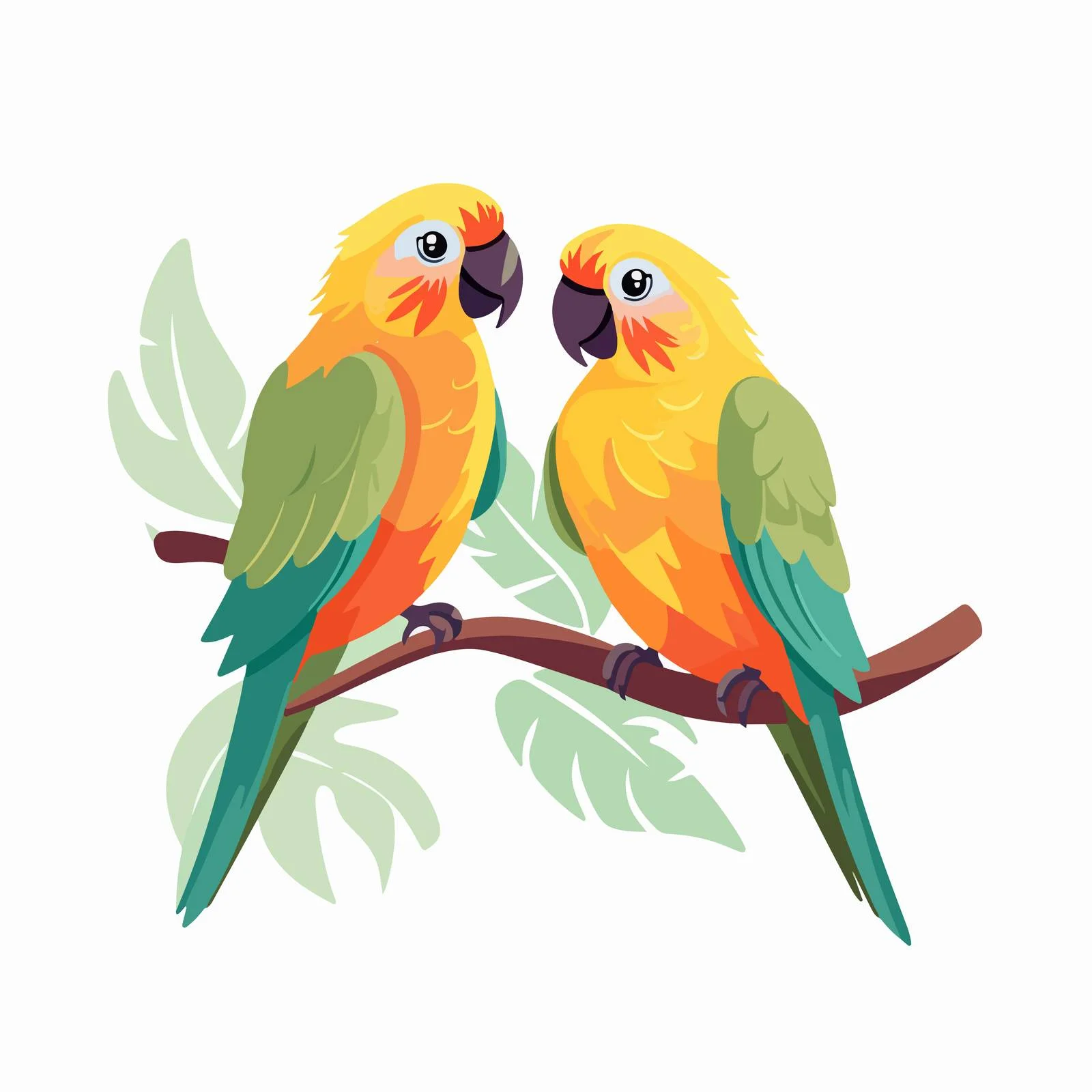 Exquisite Forpus Parrots: Tropical Avian Duo — free download from Dotvec