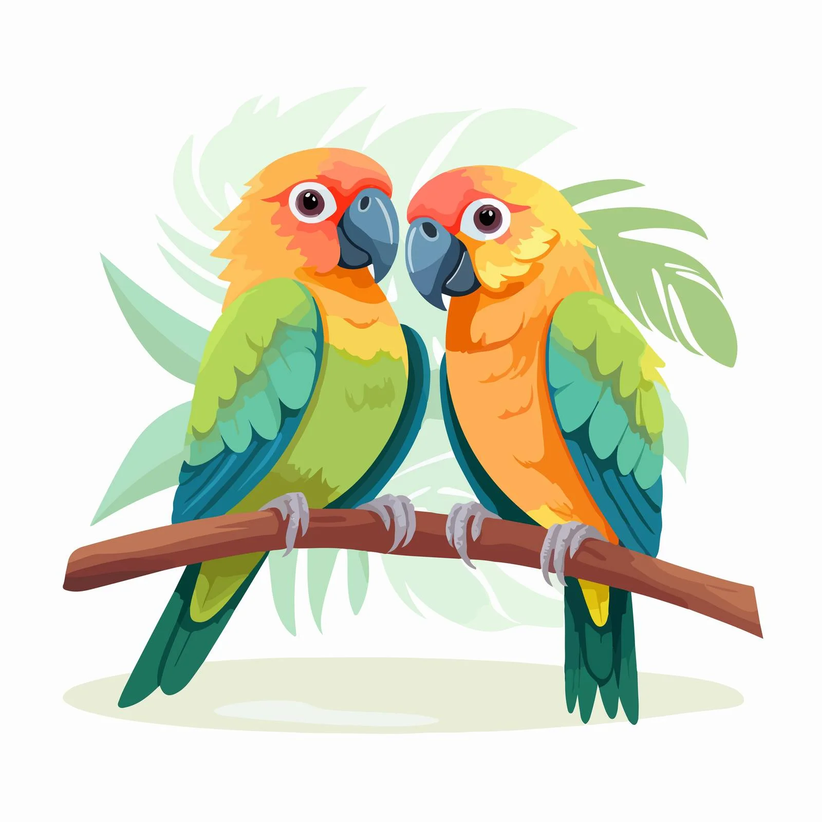 Adorable Forpus Parrots: Lovely Bird Pair — free download from Dotvec