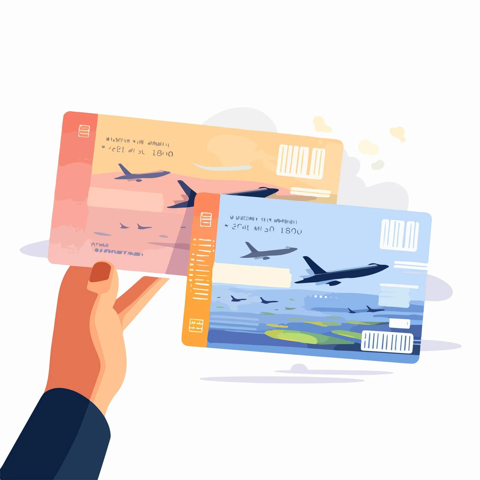 Holding Two Airline Boarding Passes for Tour — free download from Dotvec