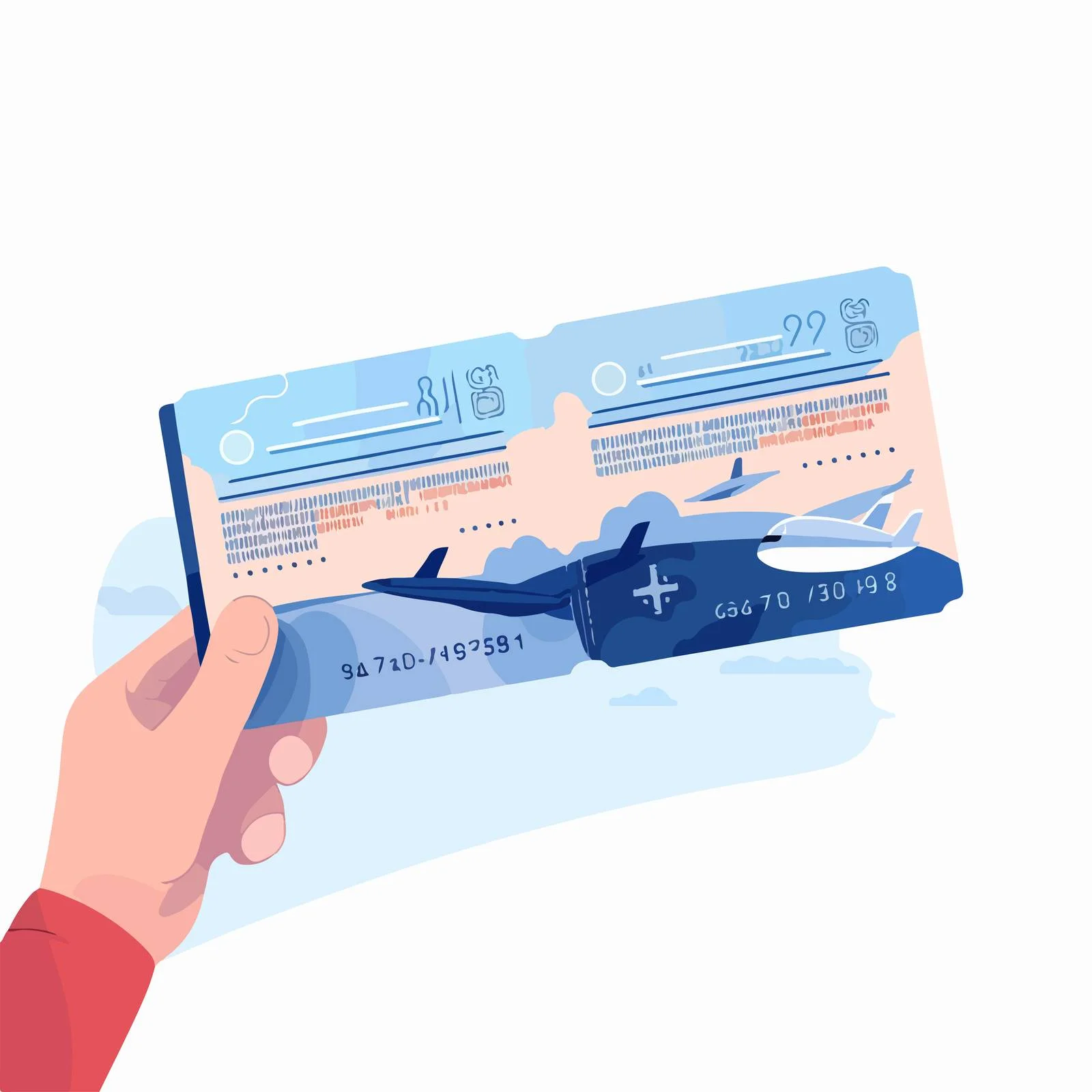 Traveler Holding Two Boarding Passes — free download from Dotvec